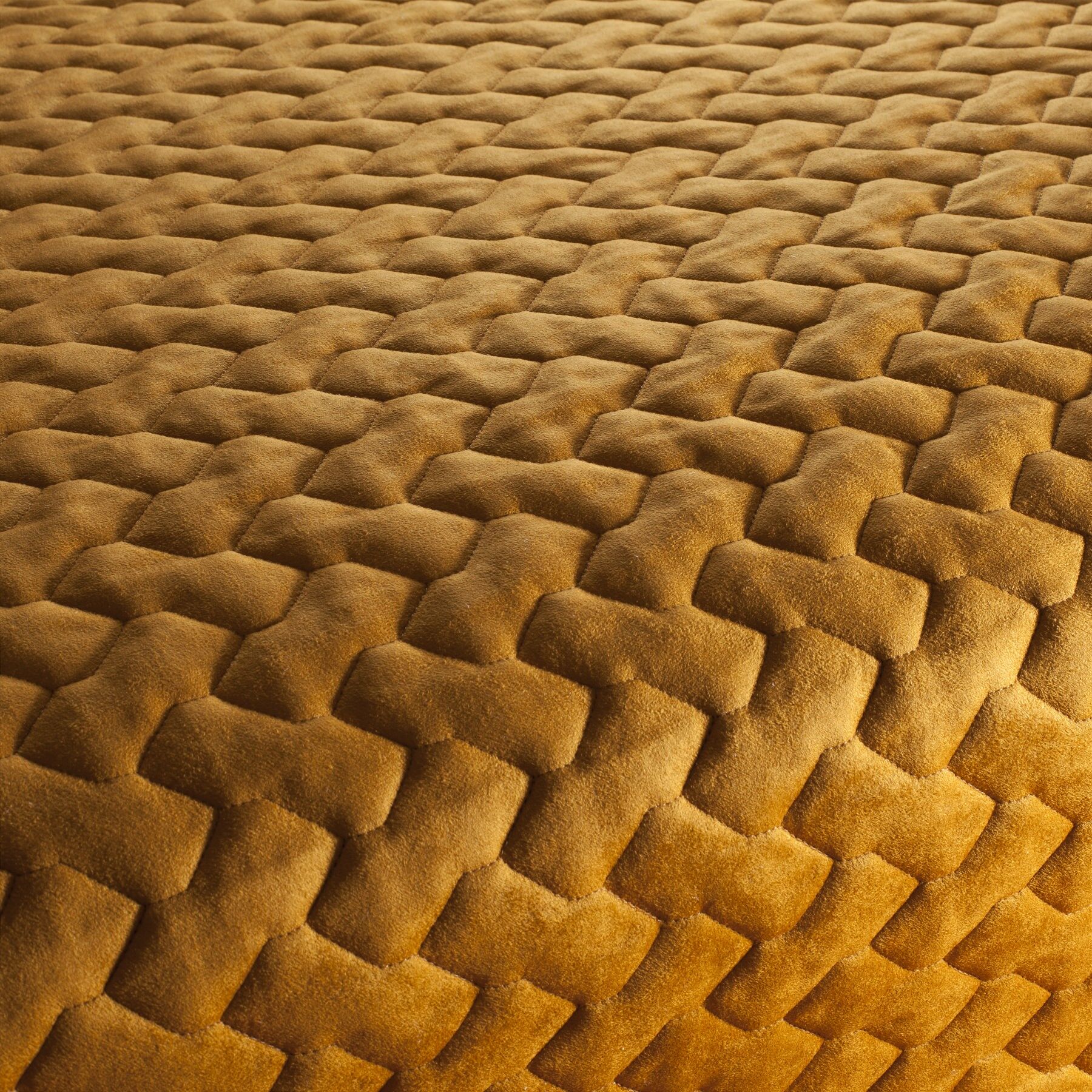 Ch3106 041 Super Trouper Microfaser Polsterstoff Bestickt Gemustert Gold