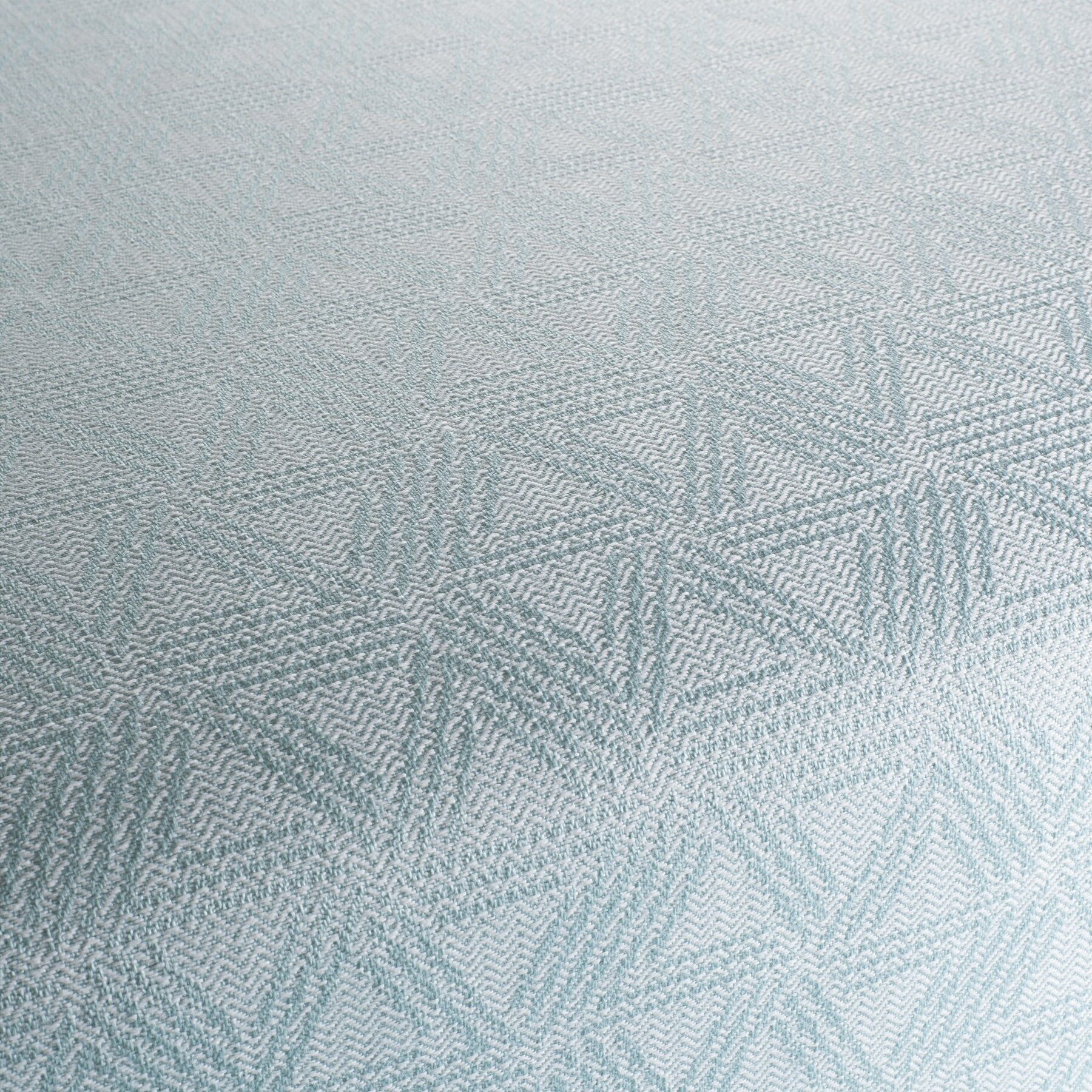 Ja2053 080 Teide Jab Anstoetz In Und Outdoor Polsterstoff Weiss Tuerkis Gemustert