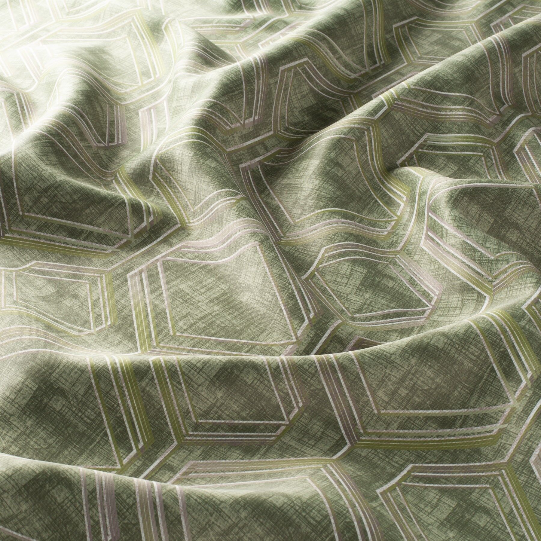 Ja8015 030 Darkness Verdunkelungsvorhang Gemustert Gruen Braun Ja8015 030 Darkness Verdunkelungsvorhang Gemustert Gruen Braun