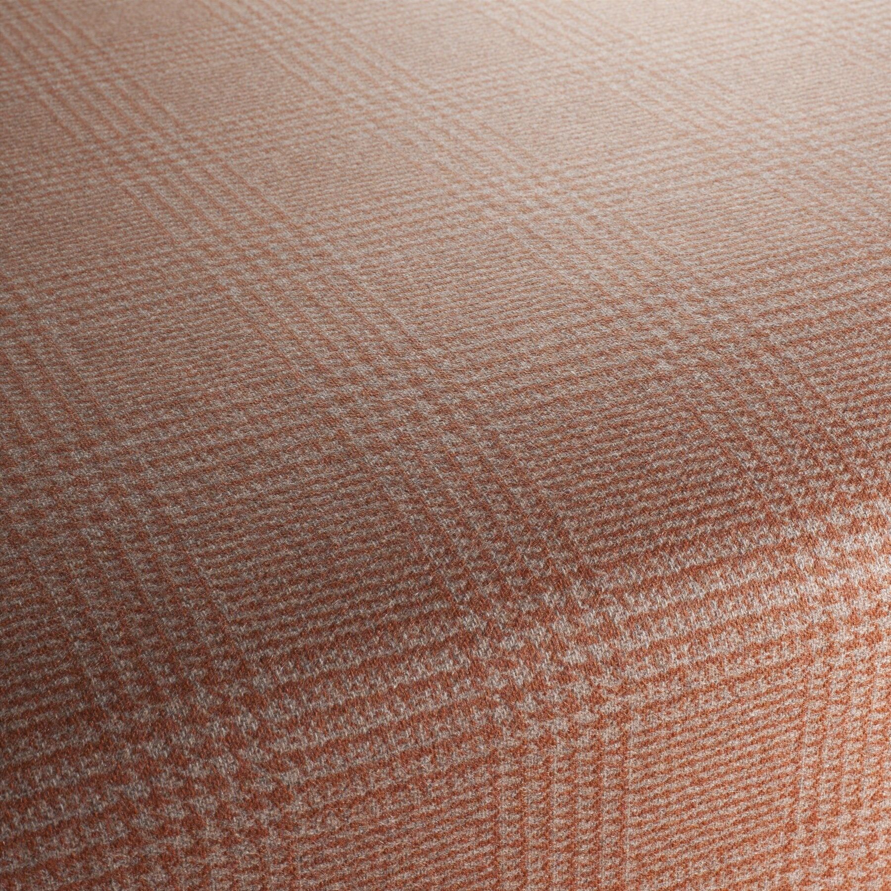 Ja2044 060 Inverness Jab Polsterstoffe Wolle Kariert Beige Orange