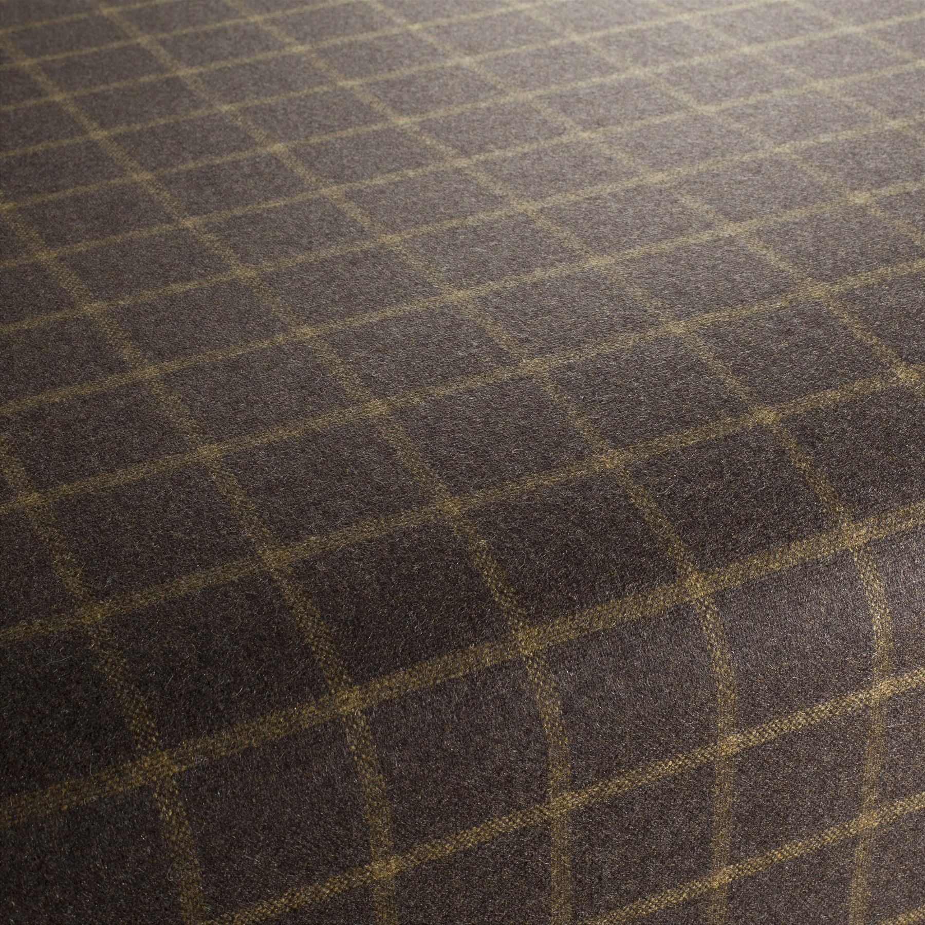 Ja2045 020 Lomond Jab Polsterstoffe Wolle Kariert Gelb Braun