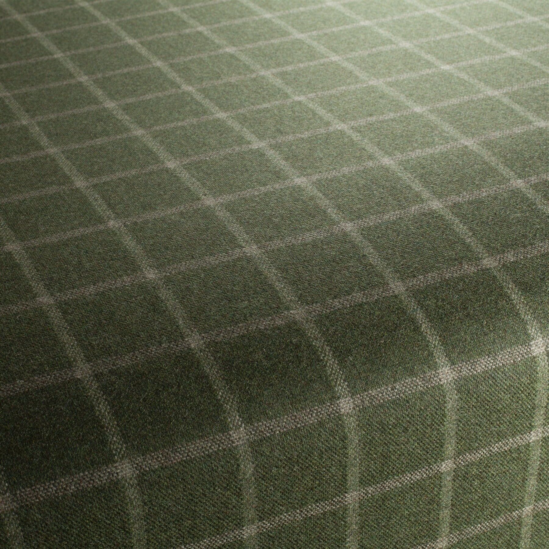 Ja2045 030 Lomond Jab Polsterstoffe Wolle Kariert Beige Gruen