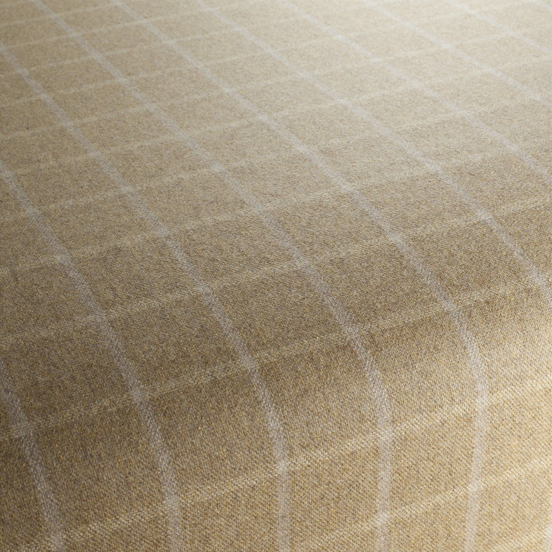 Ja2045 040 Lomond Jab Polsterstoffe Wolle Kariert Beige Gold