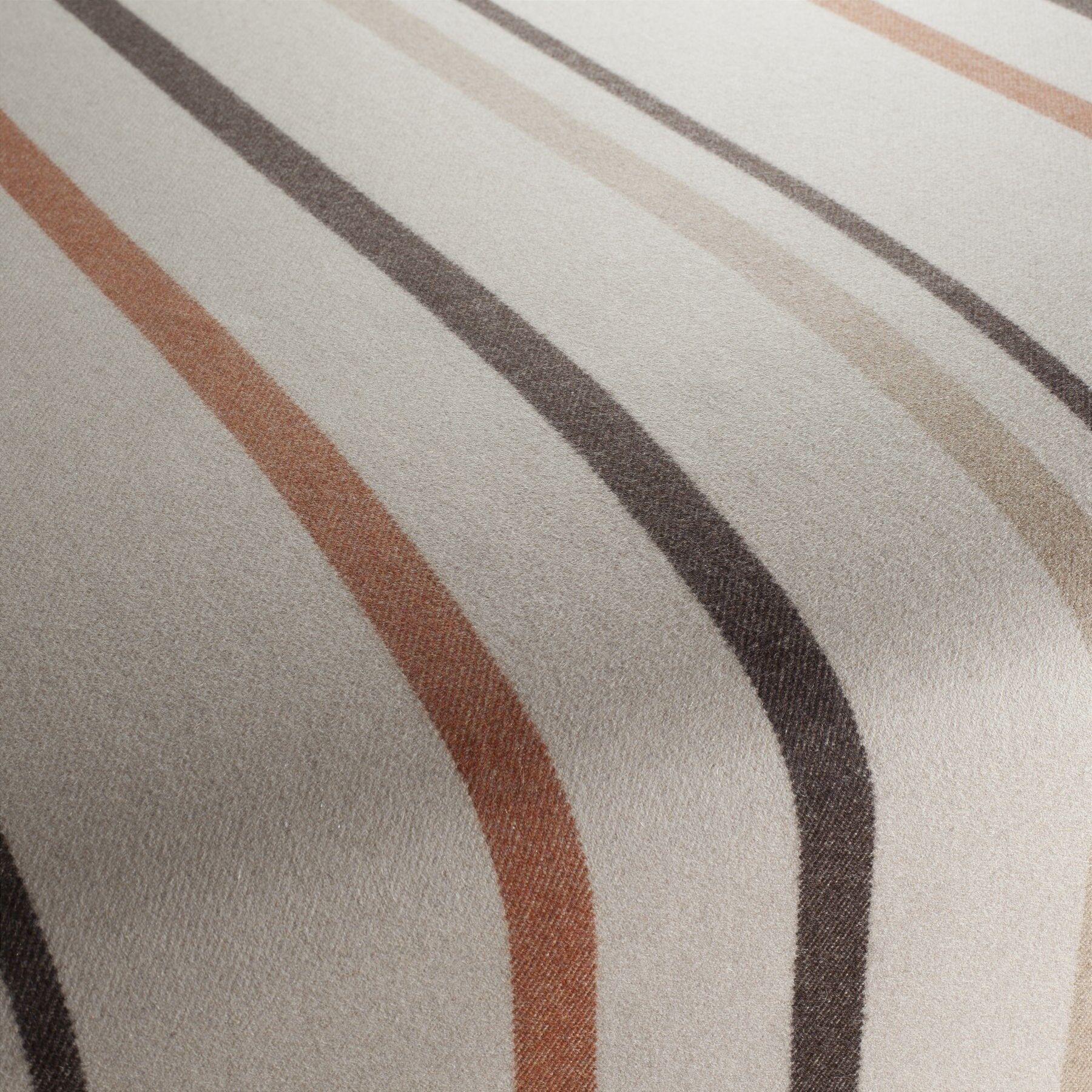 Ja2048 060 Glasgow Jab Polsterstoffe Wolle Gestreift Beige Orange Braun