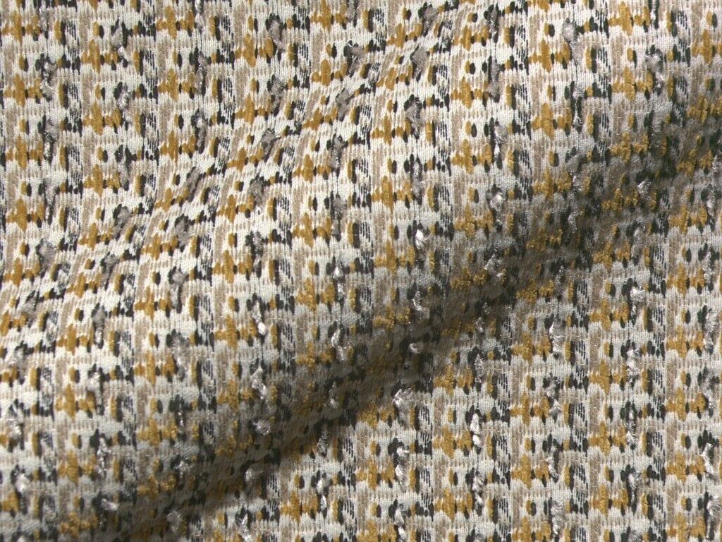 Lawa 457 Q2 Moebelstoff Polsterstoff Hoepke Grob Gewebt Gestreift Gelb Ocker