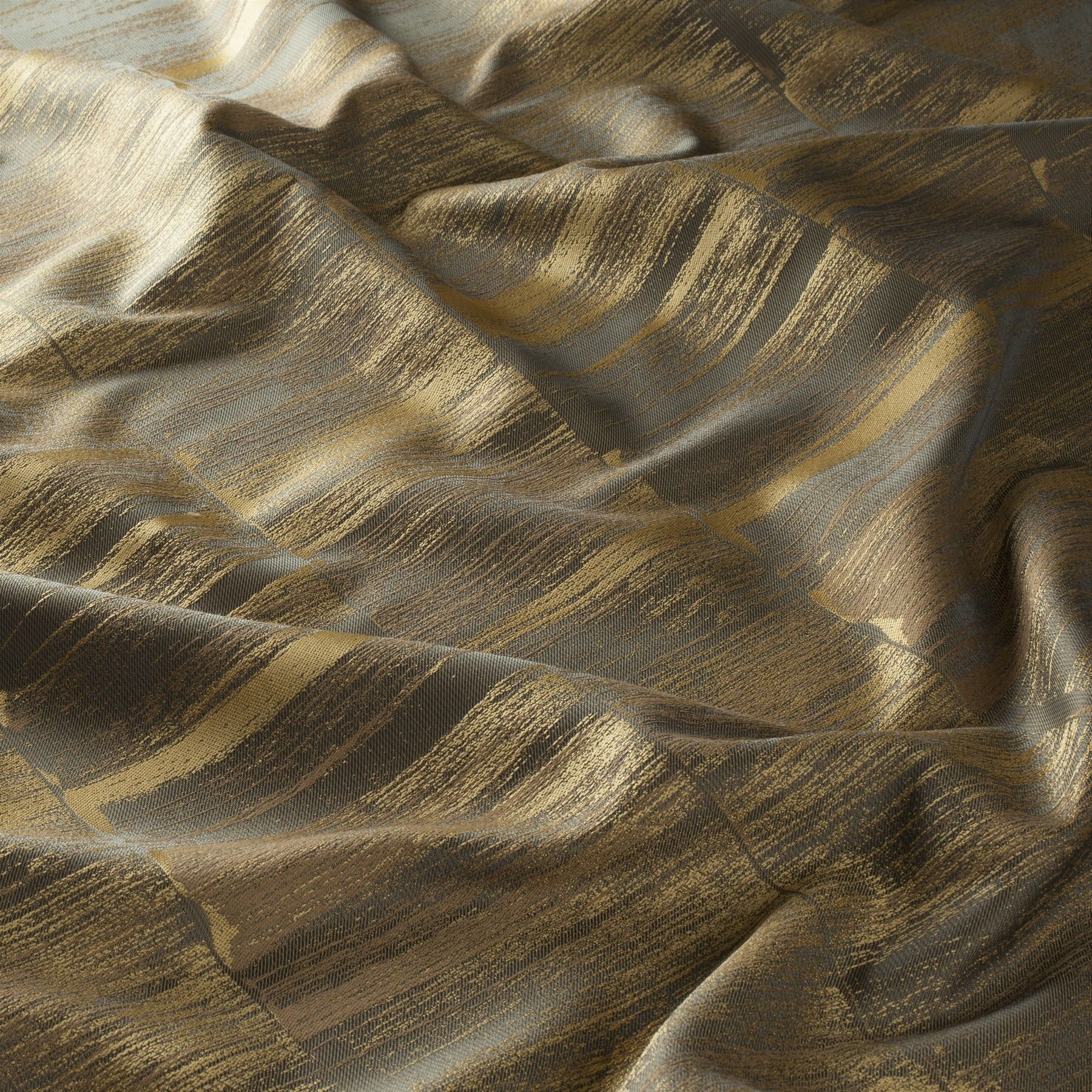 Ja7036 040 Lima Jab Anstoetz Moderner Vorhangstoff Meterware Gemustert Braun Gold