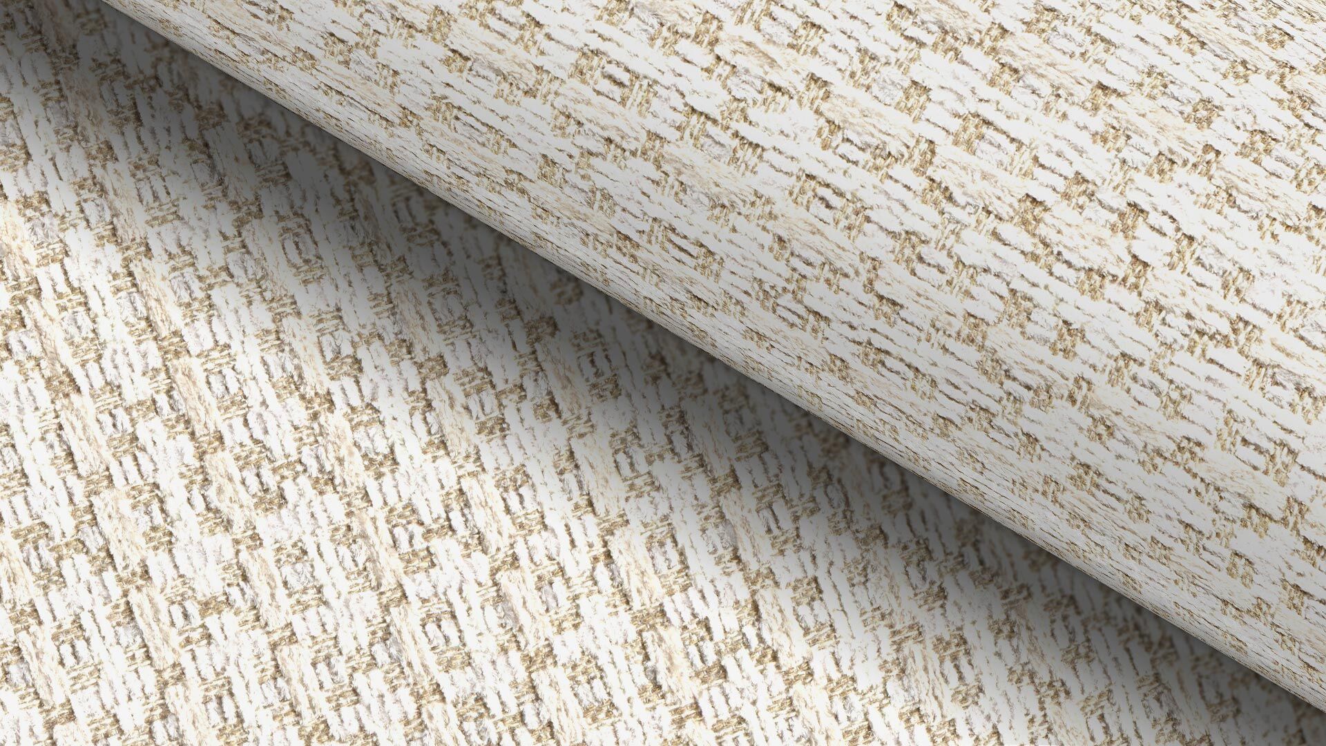 Möbelstoff Braga 313201 Karo Elfenbein Silber