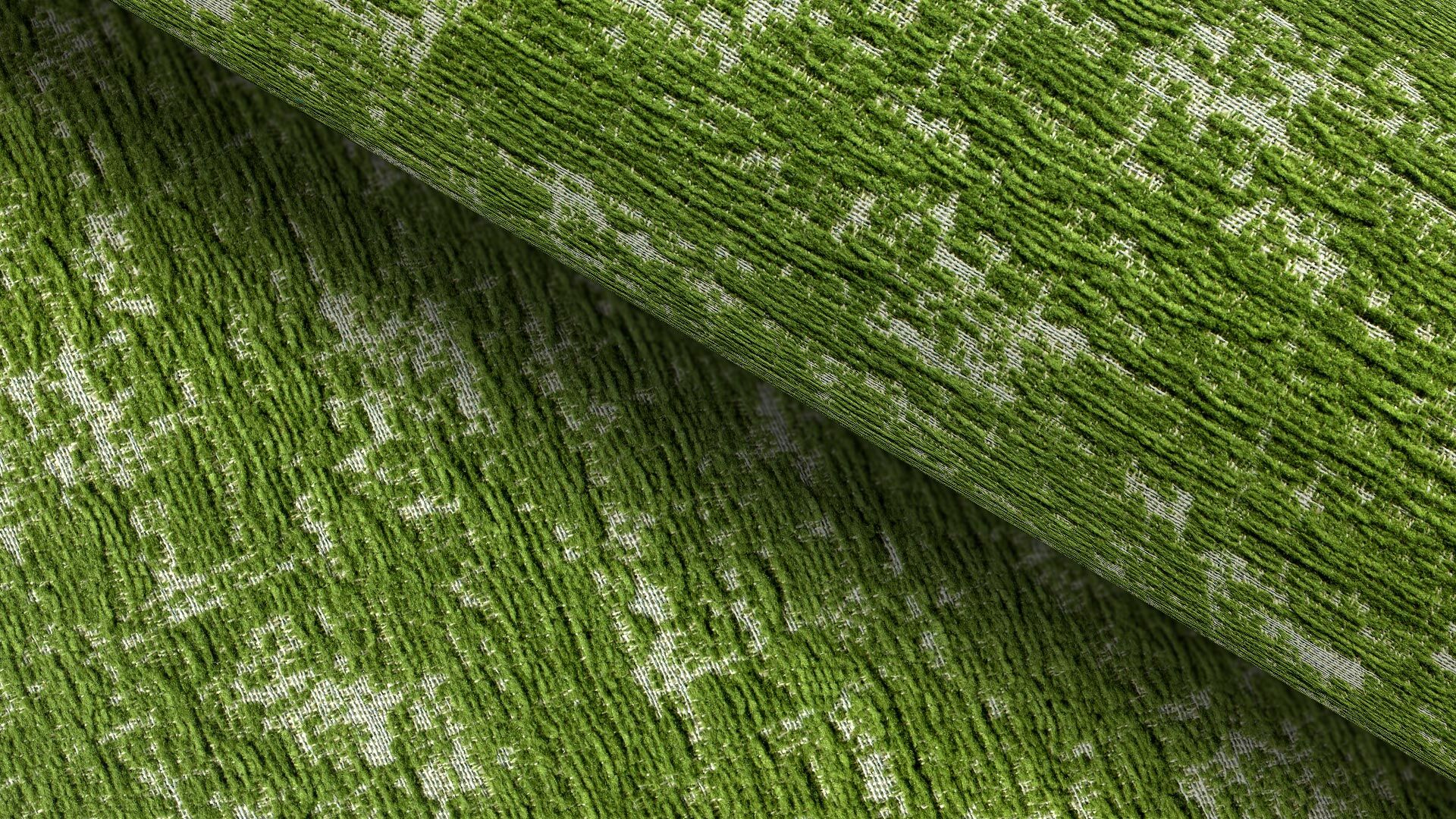 396012 Modena Nachhaltiger Chenille Polsterstoff Fleckschutz Gruen