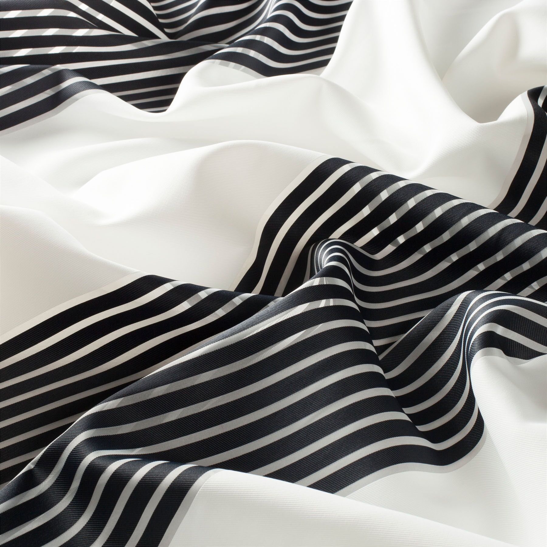 Angie 9 7583 090 Jab Dekostoff Halbtransparent Gestreift Schwarz Weiss