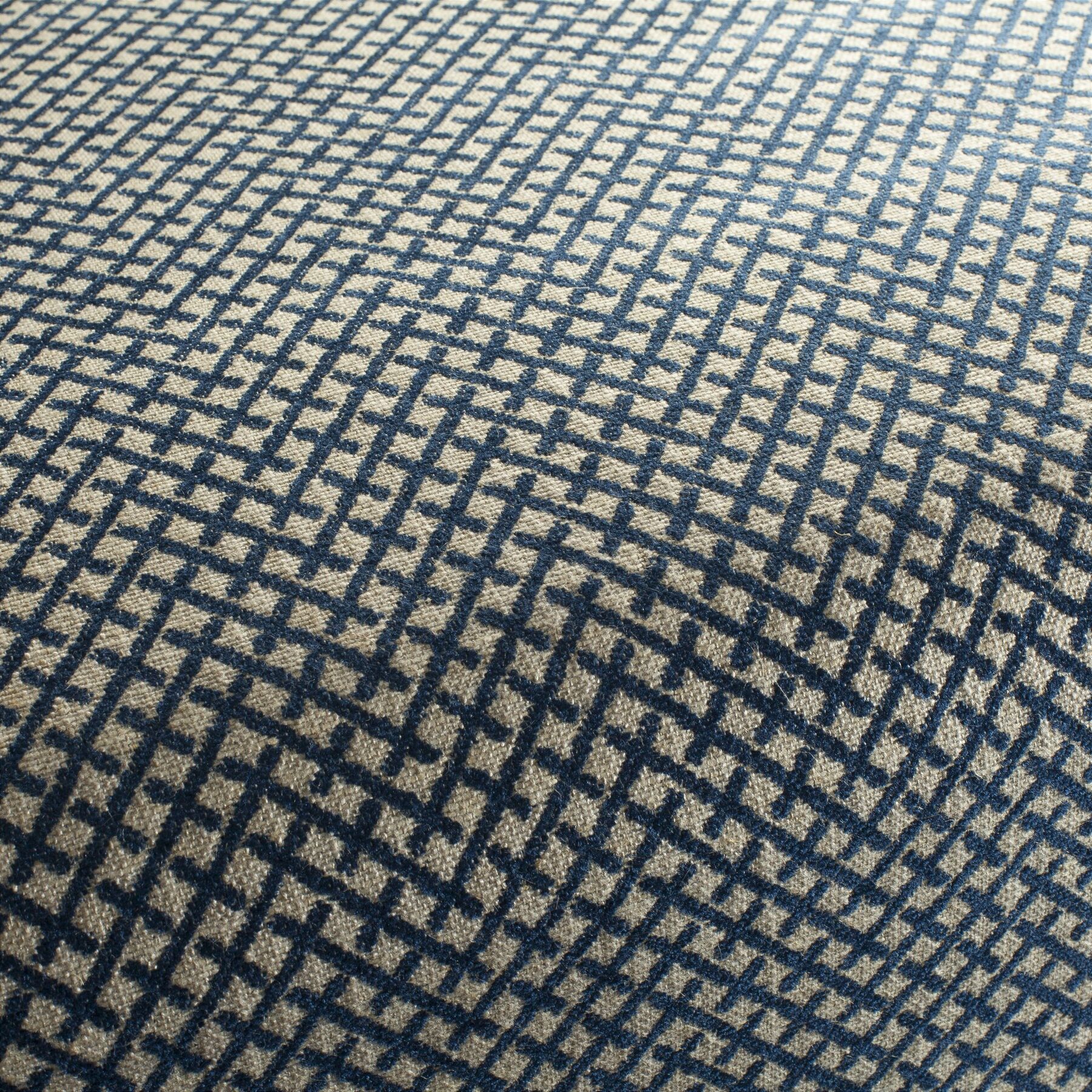 9 2457 050 Tenerife Jab Anstoetz Chenille Bezugsstoff Gemustert Blau Beige