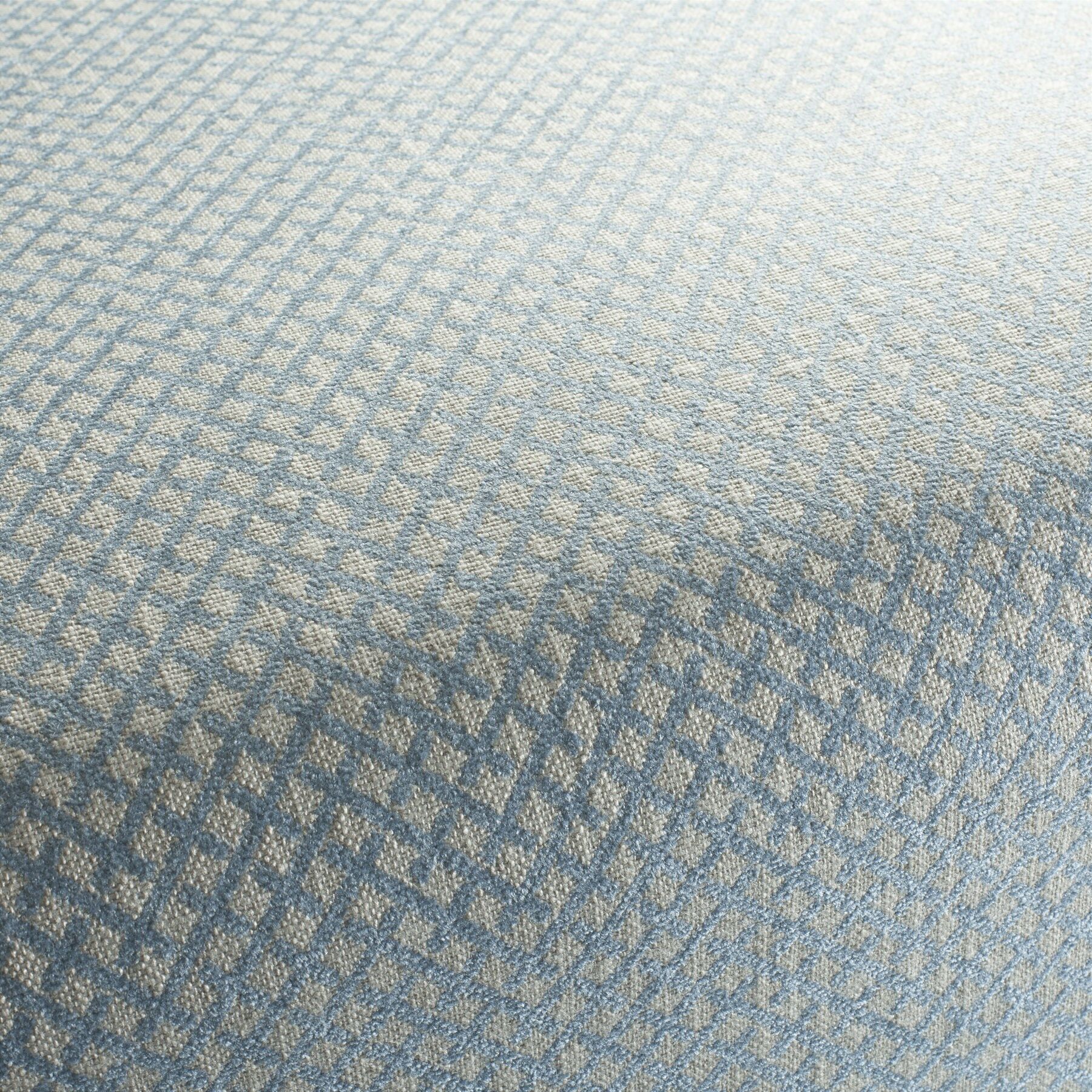 9 2457 052 Tenerife Jab Anstoetz Chenille Bezugsstoff Gemustert Blau Beige