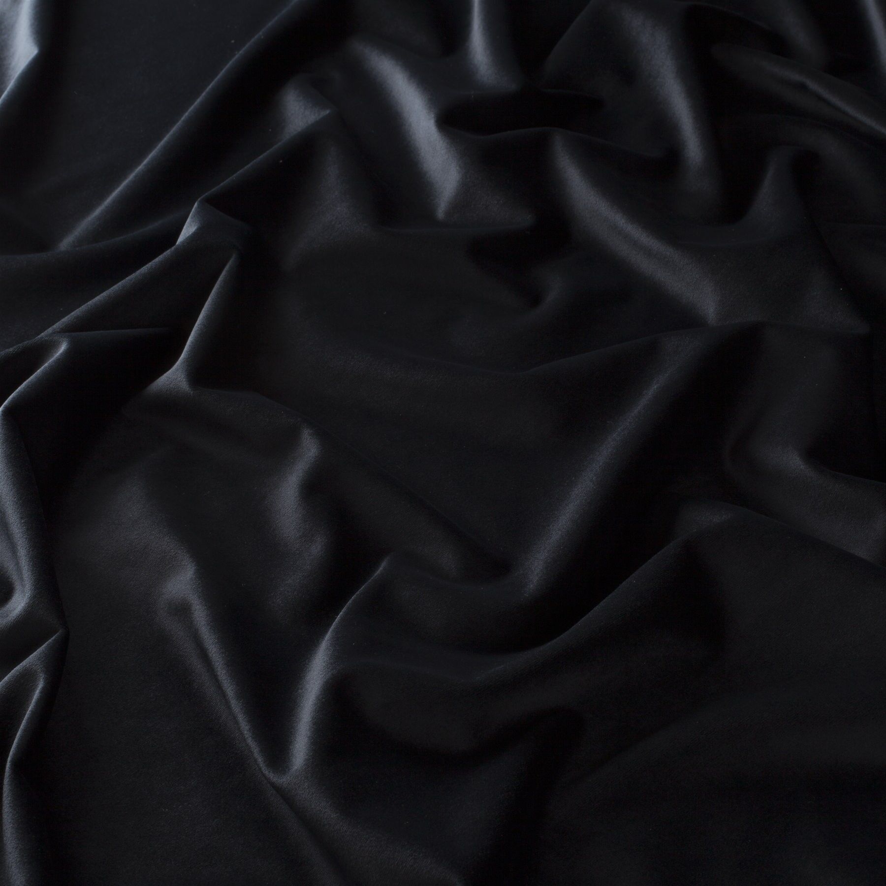 Ch2992 099 Heavens Gate Exklusiver Samt Velvet Vorhangstoff Polsterstoff Schwarz