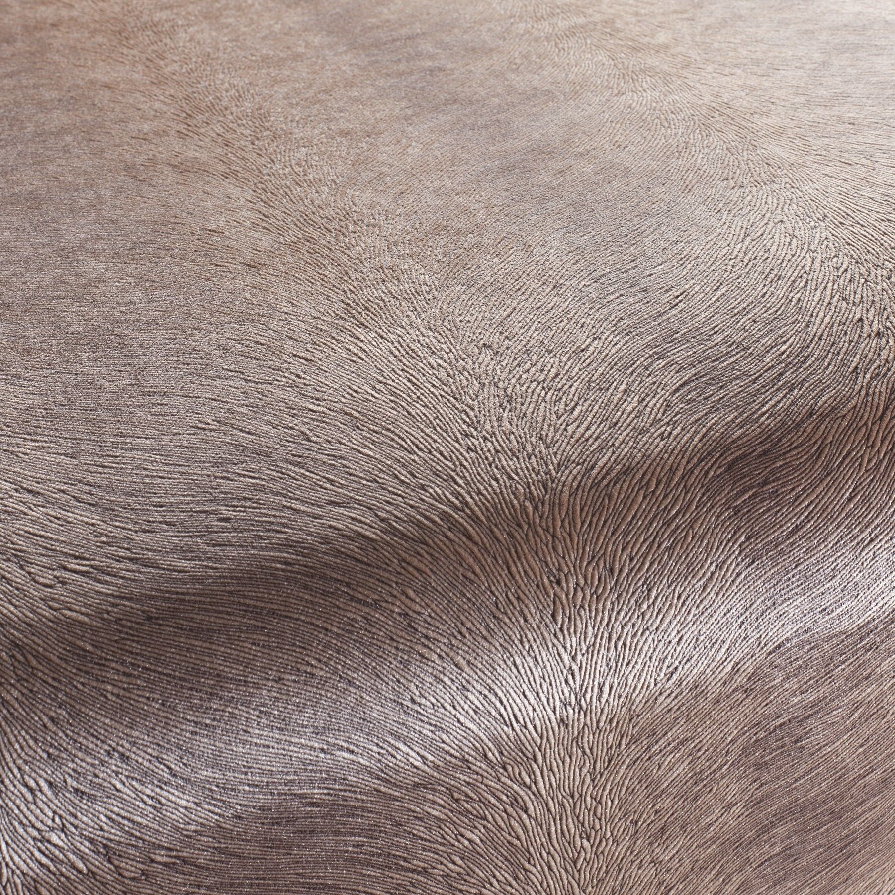 Ca1292 064 Pistoia Velvet Exklusive Italienische Samt Moebelstoffe Stoffe Orange Braun