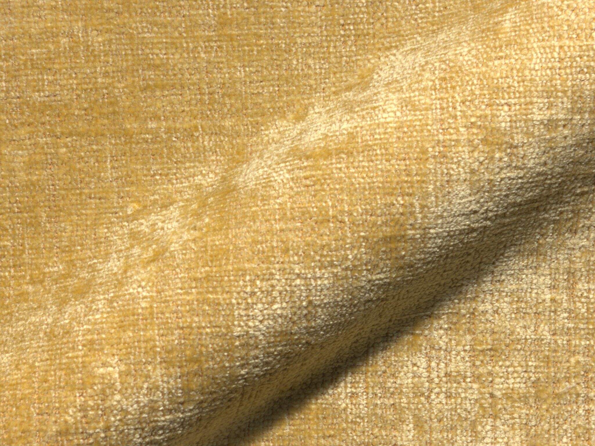 Molino 516 Weicher Chenille Polsterstoff Moebelstoff Hoepke Gelb