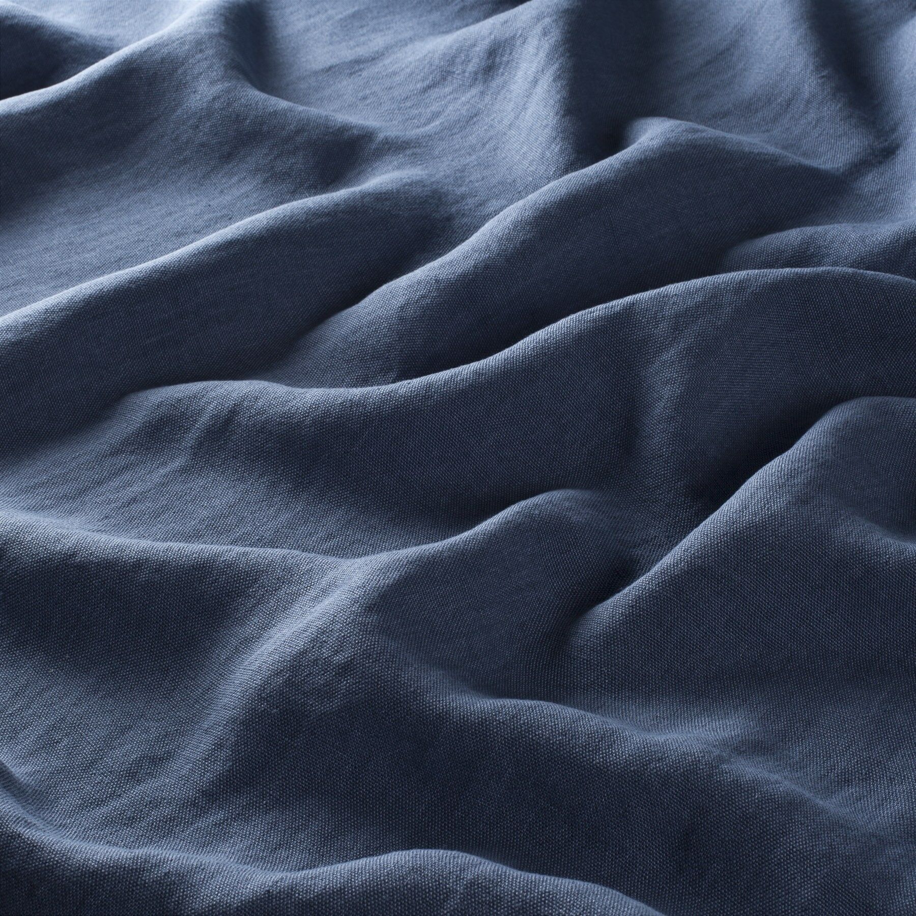 Ch2985 053 Honest Reboot Leinen Vorhang Blau