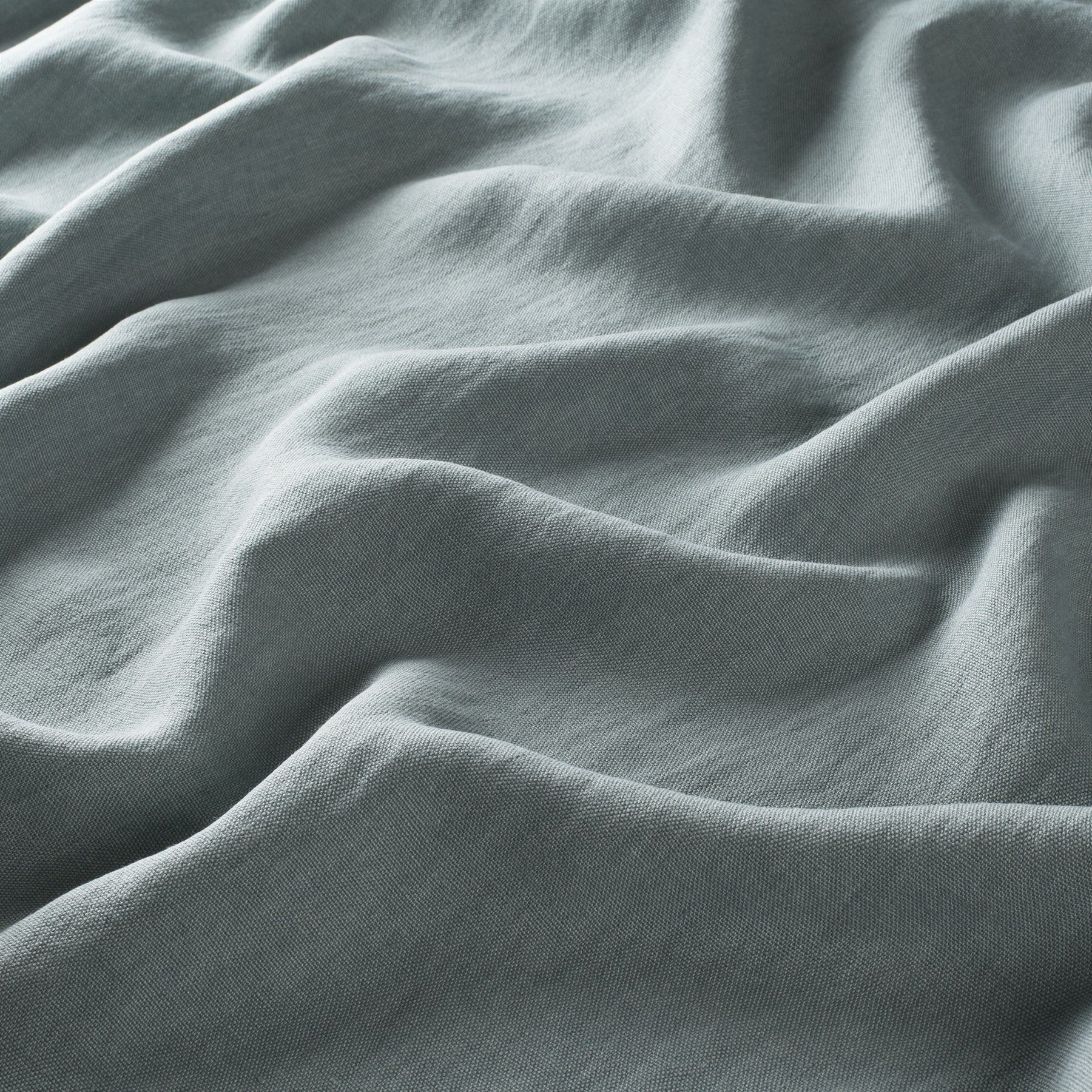 Ch2985 081 Honest Reboot Leinen Vorhang Türkis