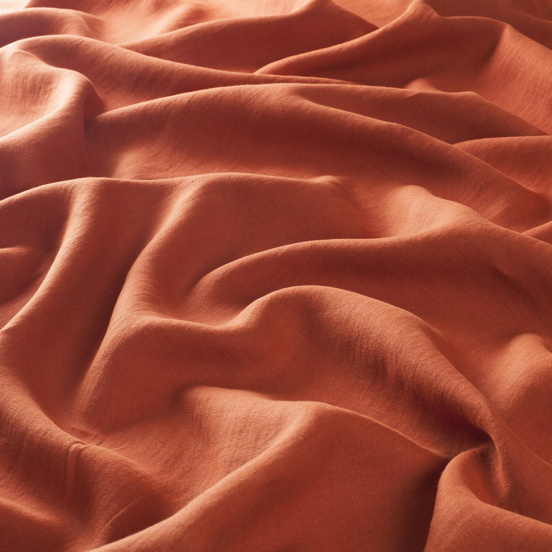 Ca1256 061 Rosy Linen Vorhangstoffe Landhausstil Meterware Orange