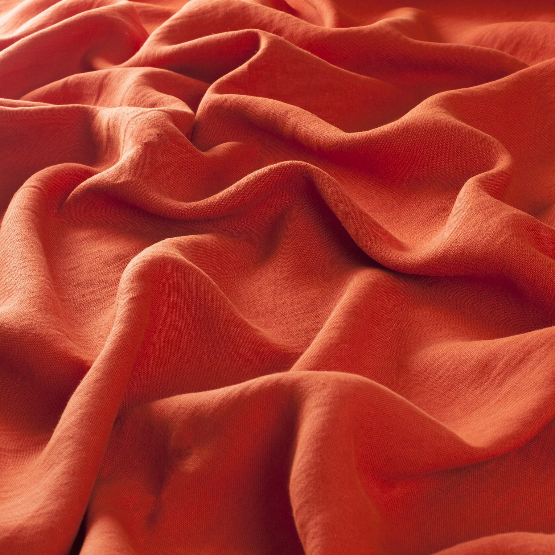 Ca1256 062 Rosy Linen Vorhangstoffe Landhausstil Meterware Orange