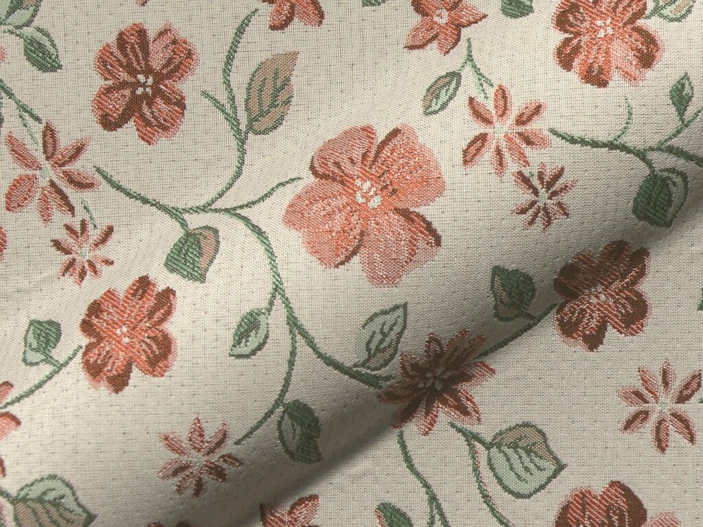 Bloma 270 Hoepke Polsterstoffe Blumen Beige