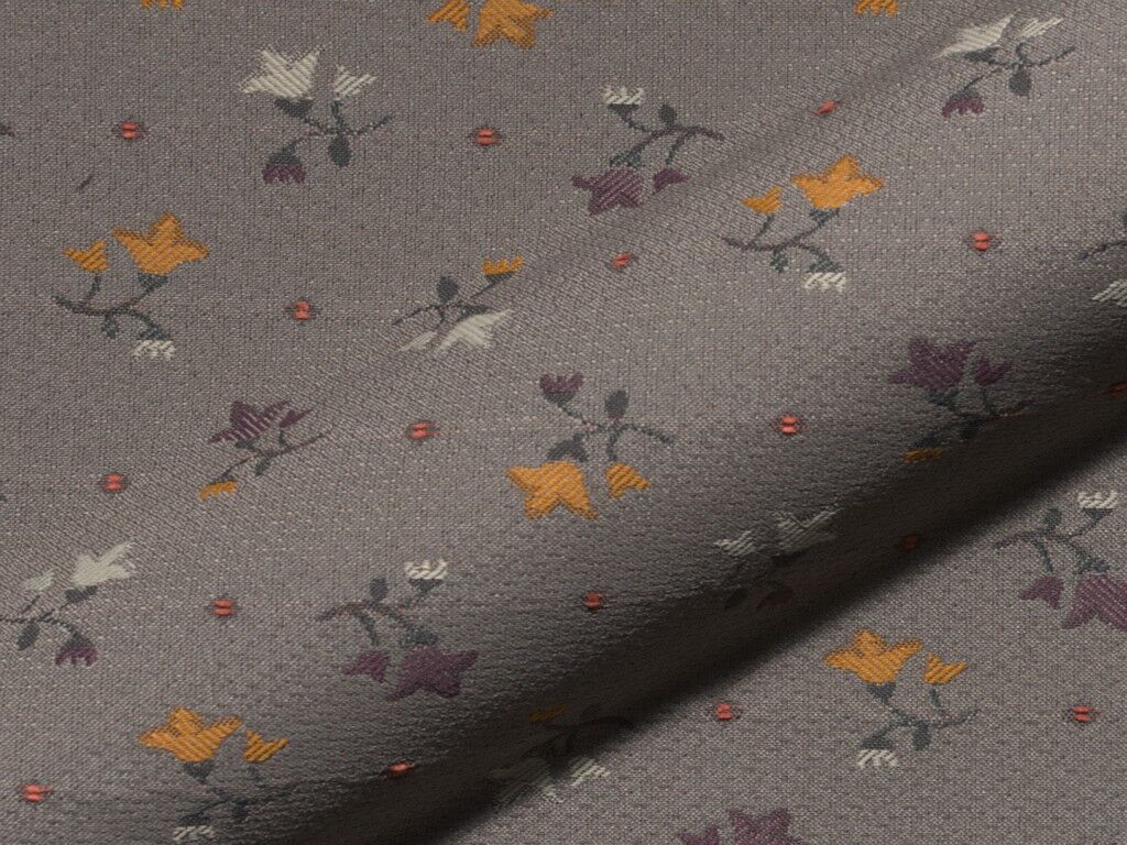 Foscari 141 Hoepke Polsterstoff Meterware Landhausstil Mit Blumenmuster Braun