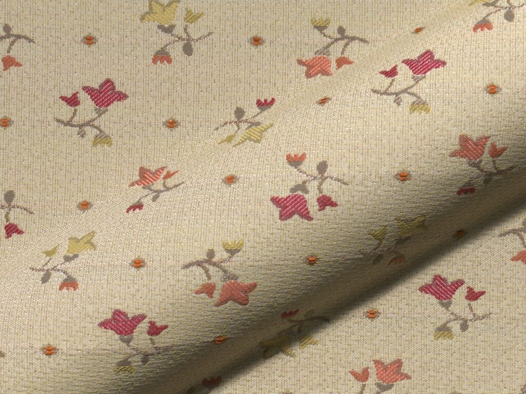 Foscari 142 Hoepke Polsterstoff Meterware Landhausstil Mit Blumenmuster Gruen