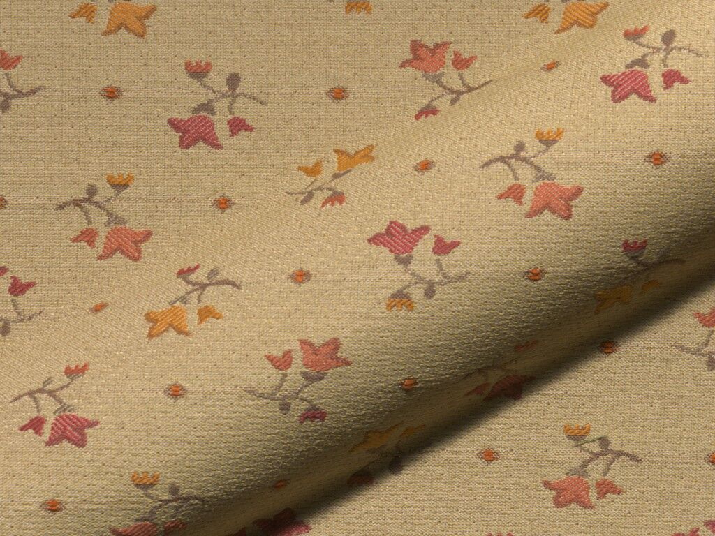 Foscari 147 Hoepke Polsterstoff Meterware Landhausstil Mit Blumenmuster Braun