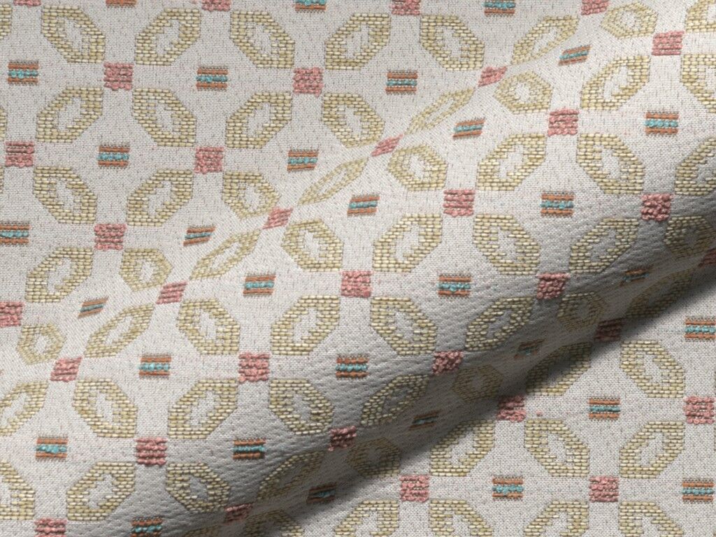 Matino 100 Hoepke Polsterstoff Meterware Landhausstil Gemustert Beige