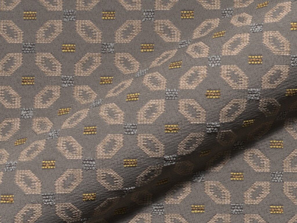 Matino 101 Hoepke Polsterstoff Meterware Landhausstil Gemustert Braun