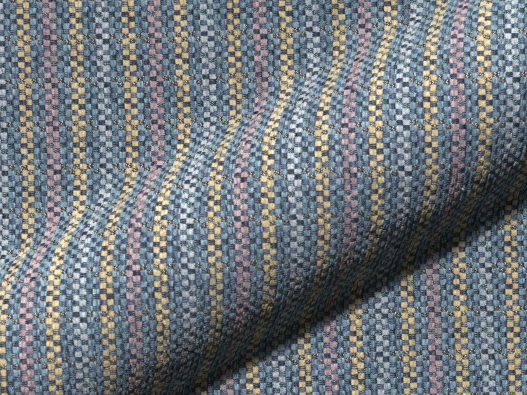 Ravello 116 Hoepke Polsterstoff Meterware Landhausstil Gestreift Blau