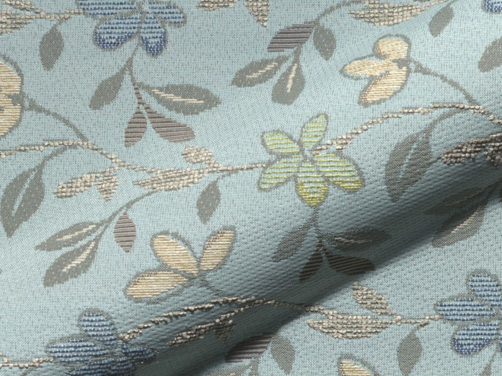 Vineta 175 Hoepke Polsterstoff Meterware Landhausstil Mit Blumenmuster Blau