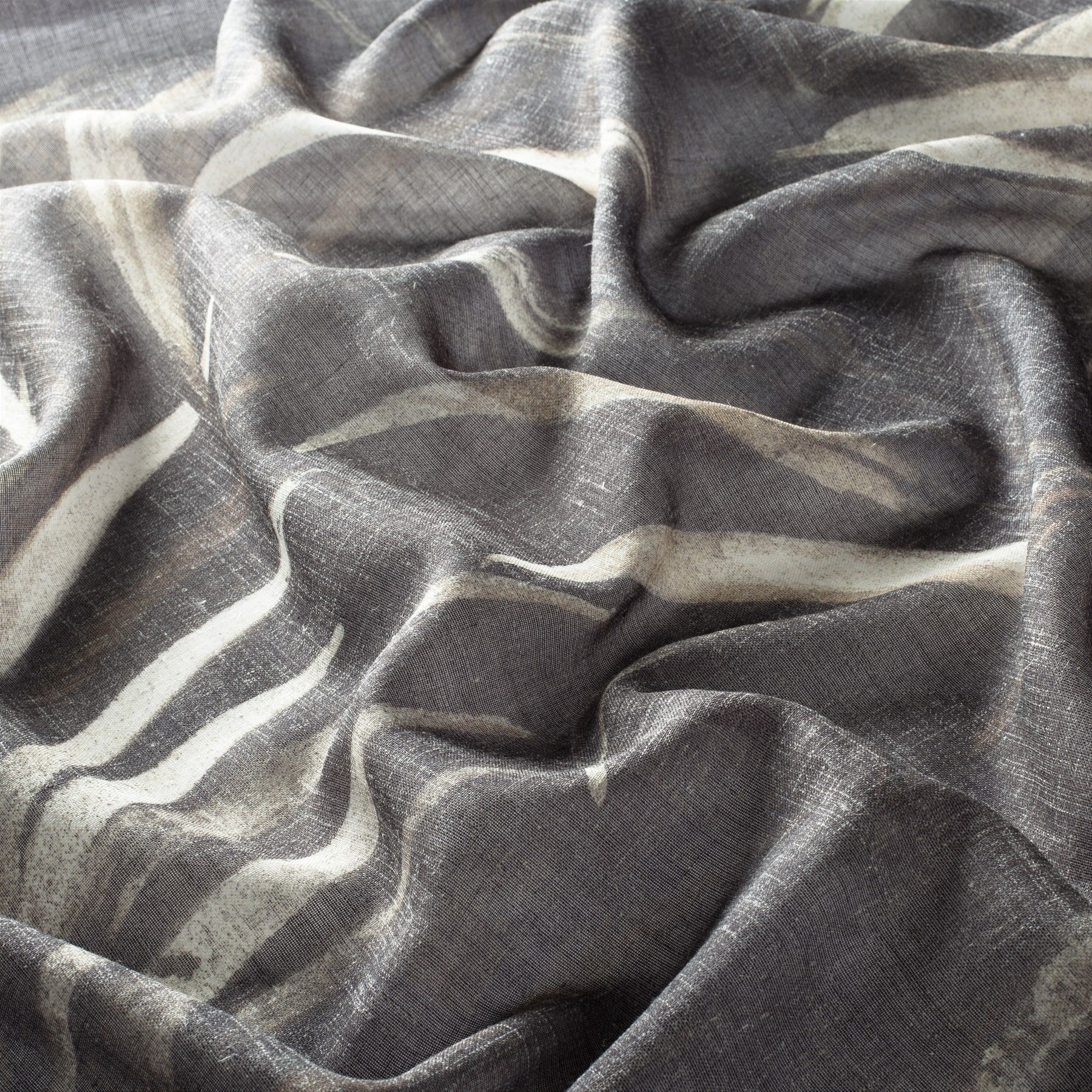 1 8889 091 Costa Rica Jab Vorhangstoff Meterware Gemustert Grau