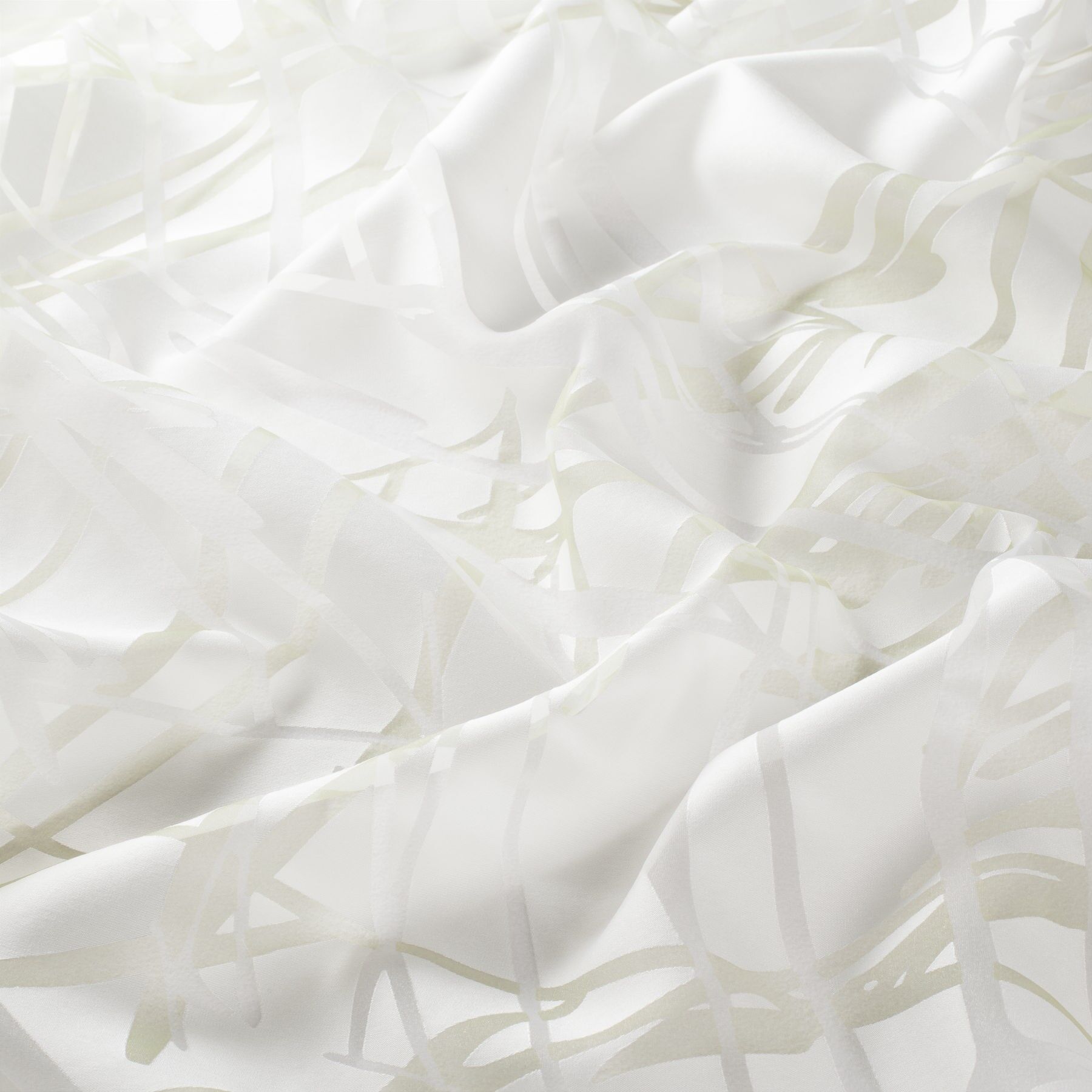 1 8899 040 Lakeside Jab Vorhangstoff Meterware Gemustert Weiss