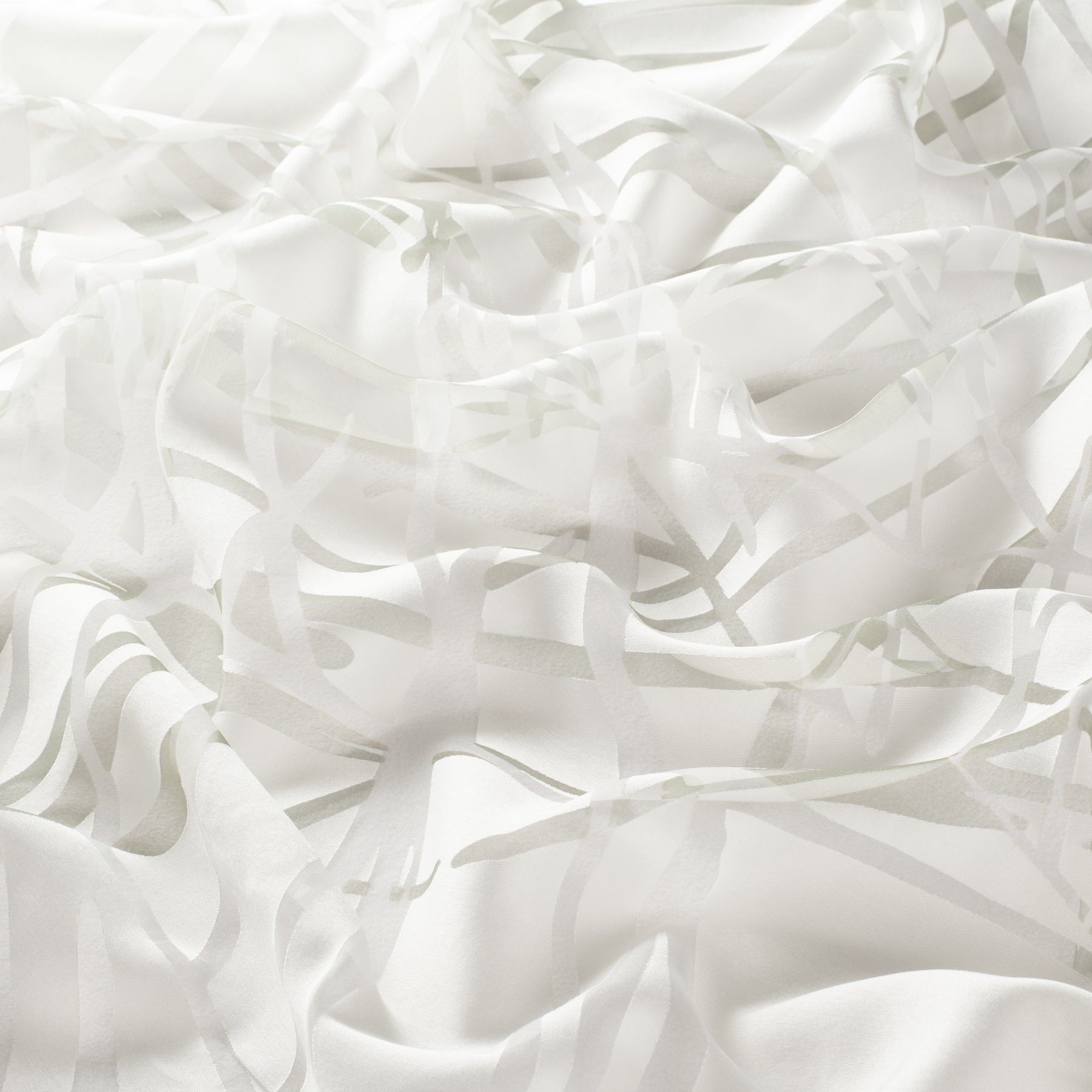 1 8899 091 Lakeside Jab Vorhangstoff Meterware Gemustert Weiss