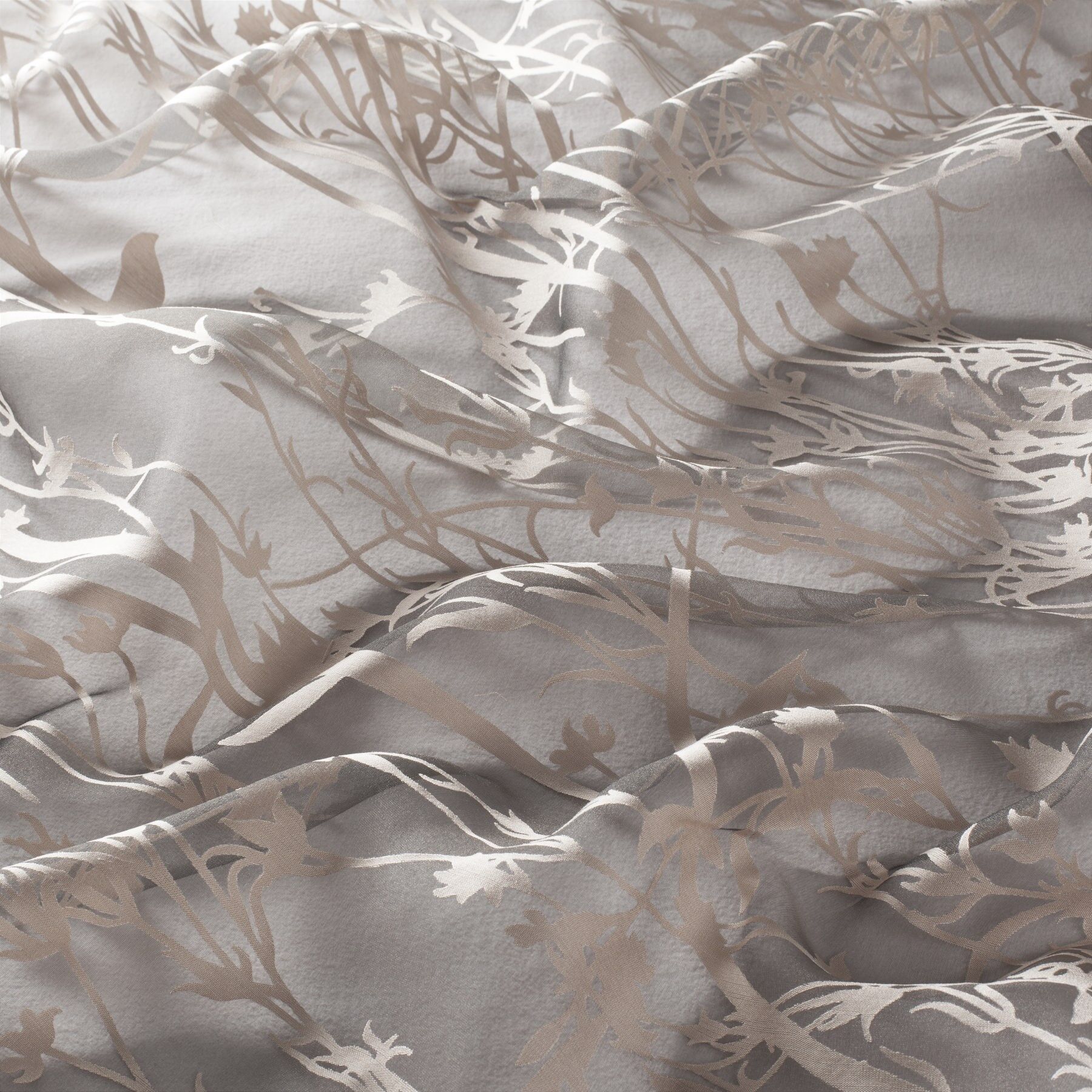 1 8900 020 Blooms Jab Vorhangstoff Meterware Mit Blumenmuster Braun