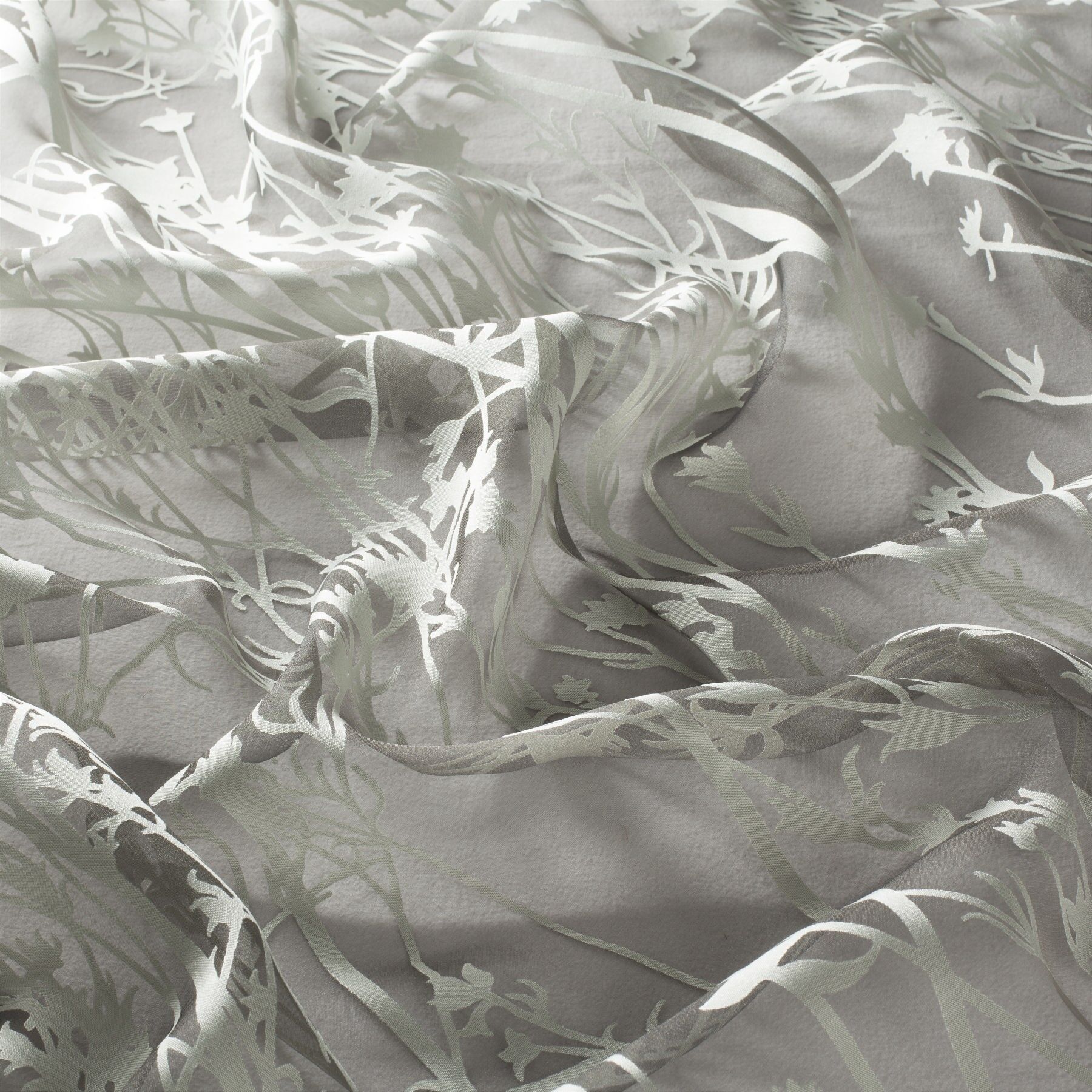 1 8900 030 Blooms Jab Vorhangstoff Meterware Mit Blumenmuster Grau Braun