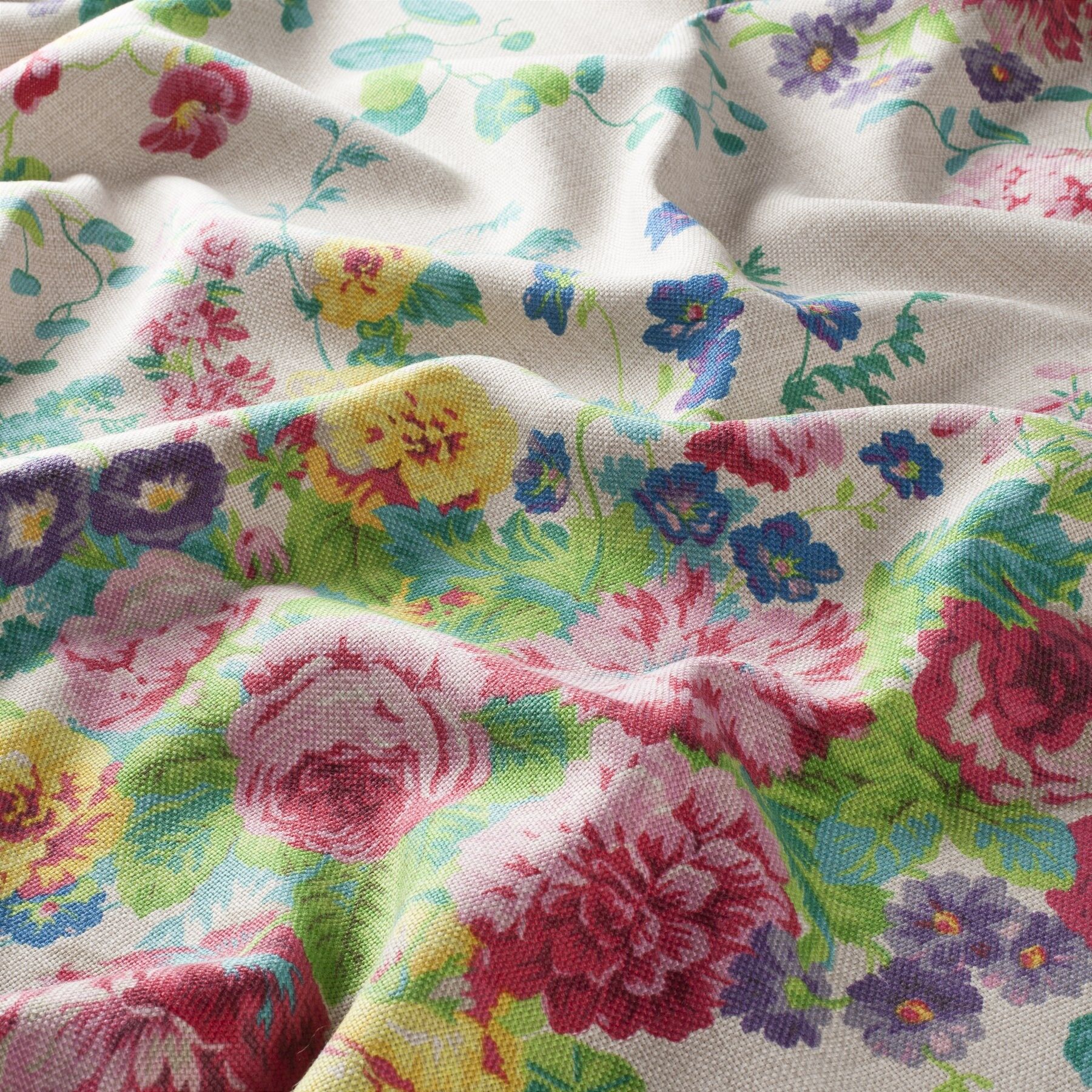 1 8937 080 Zuers Jab Vorhangstoff Meterware Mit Blumenmuster Bunt