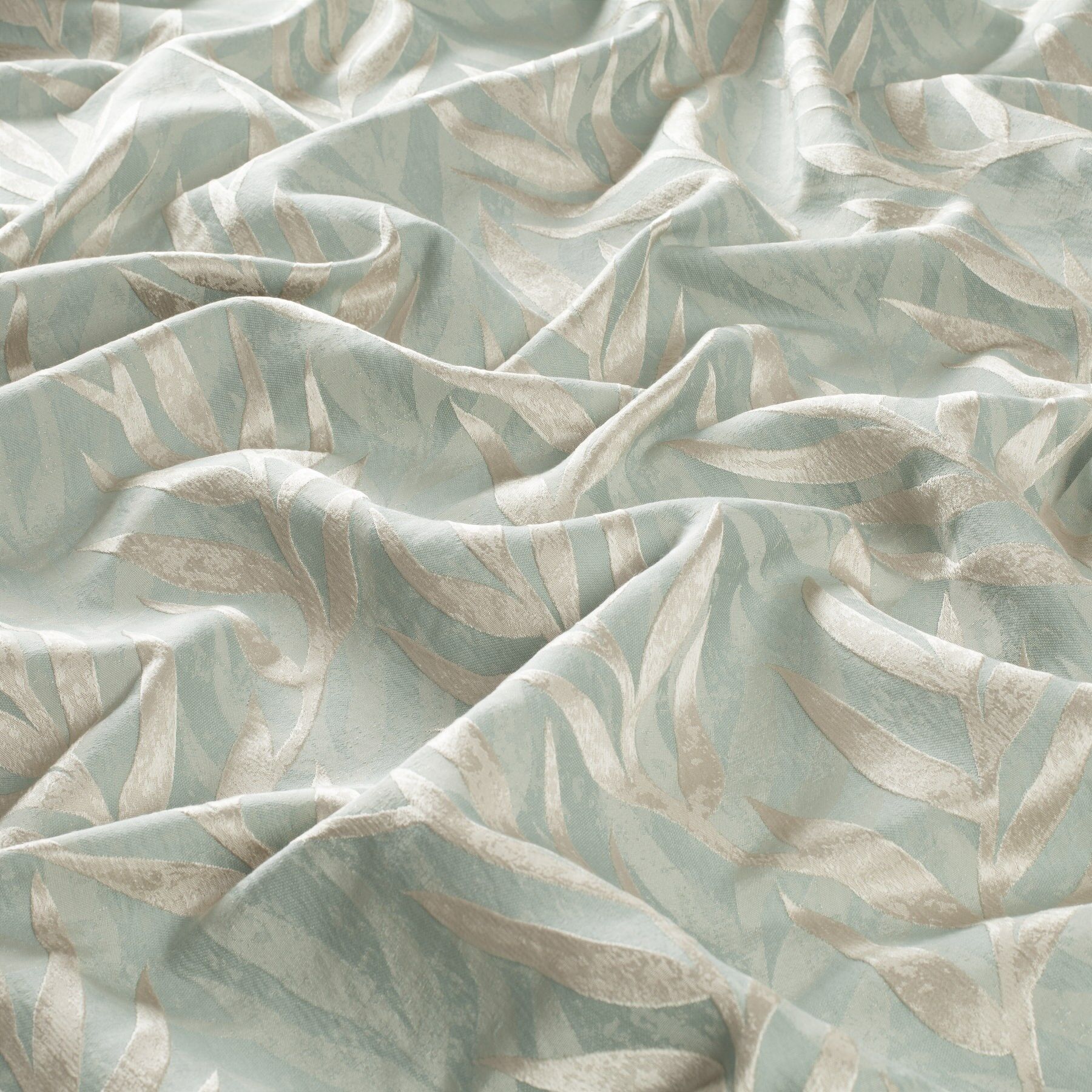 8 1870 080 Amica Jab Vorhangstoff Meterware Gemustert Gruen Beige