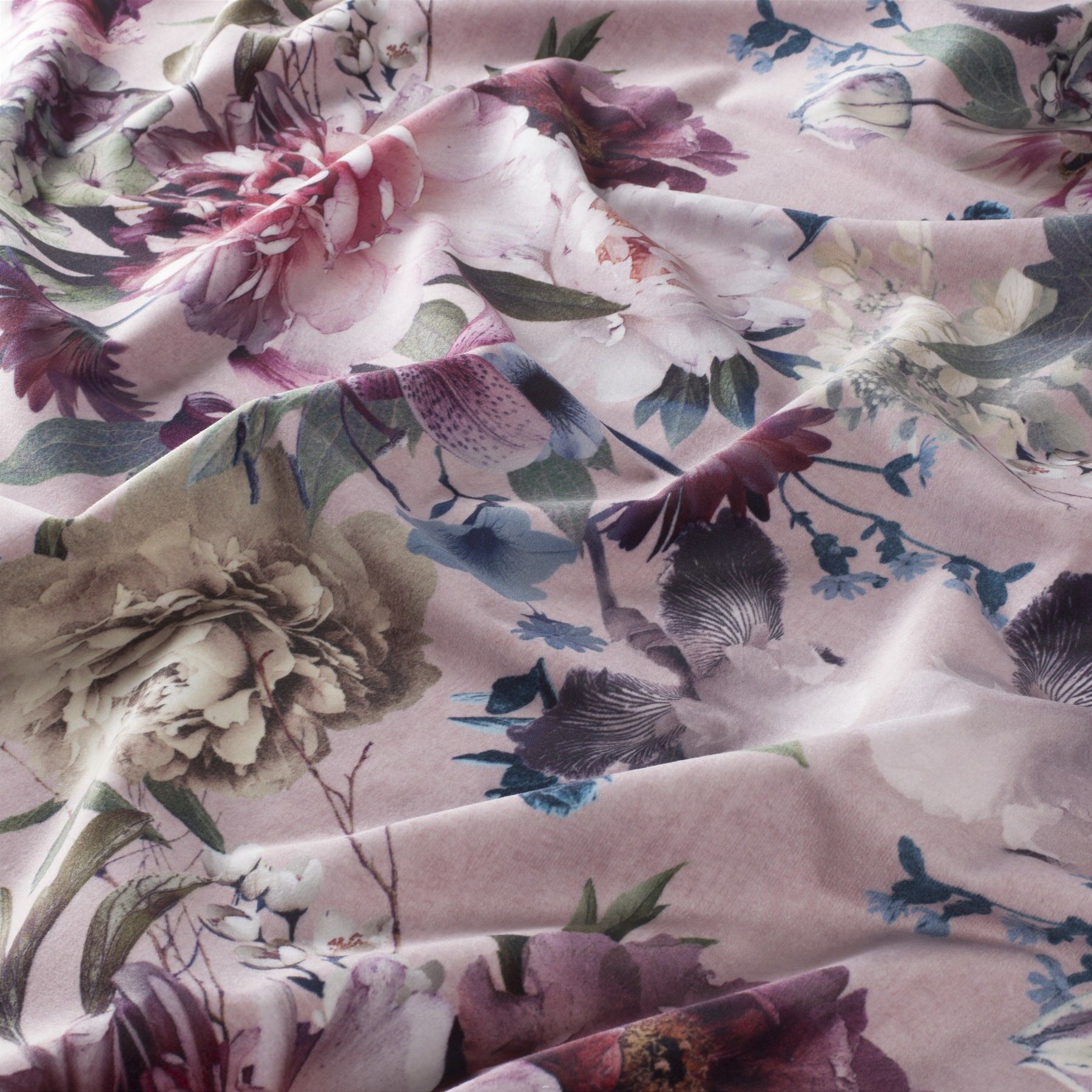 8 1910 060 Verona Jab Vorhangstoff Meterware Mit Blumenmuster Rosa