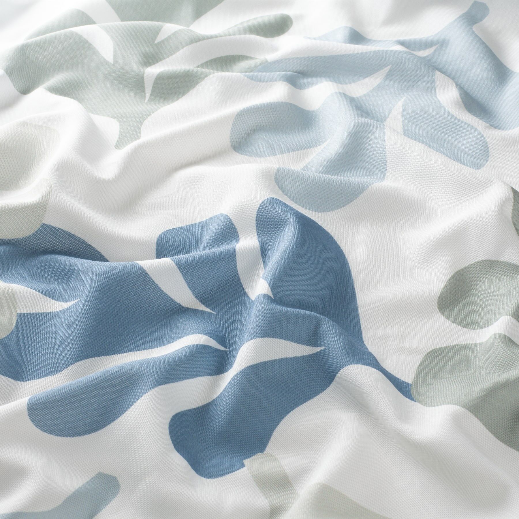 8 1915 050 Matisse Jab Vorhangstoff Meterware Gemustert Blau Grau