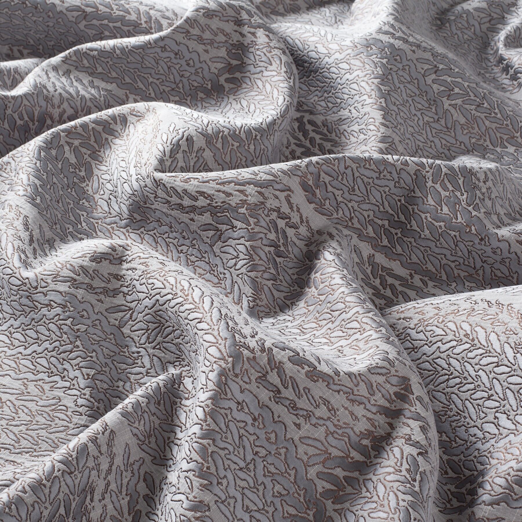 9 7852 092 Furlana Jab Vorhangstoff Meterware Gemustert Grau 9 7852 092 Furlana Jab Vorhangstoff Meterware Gemustert Grau