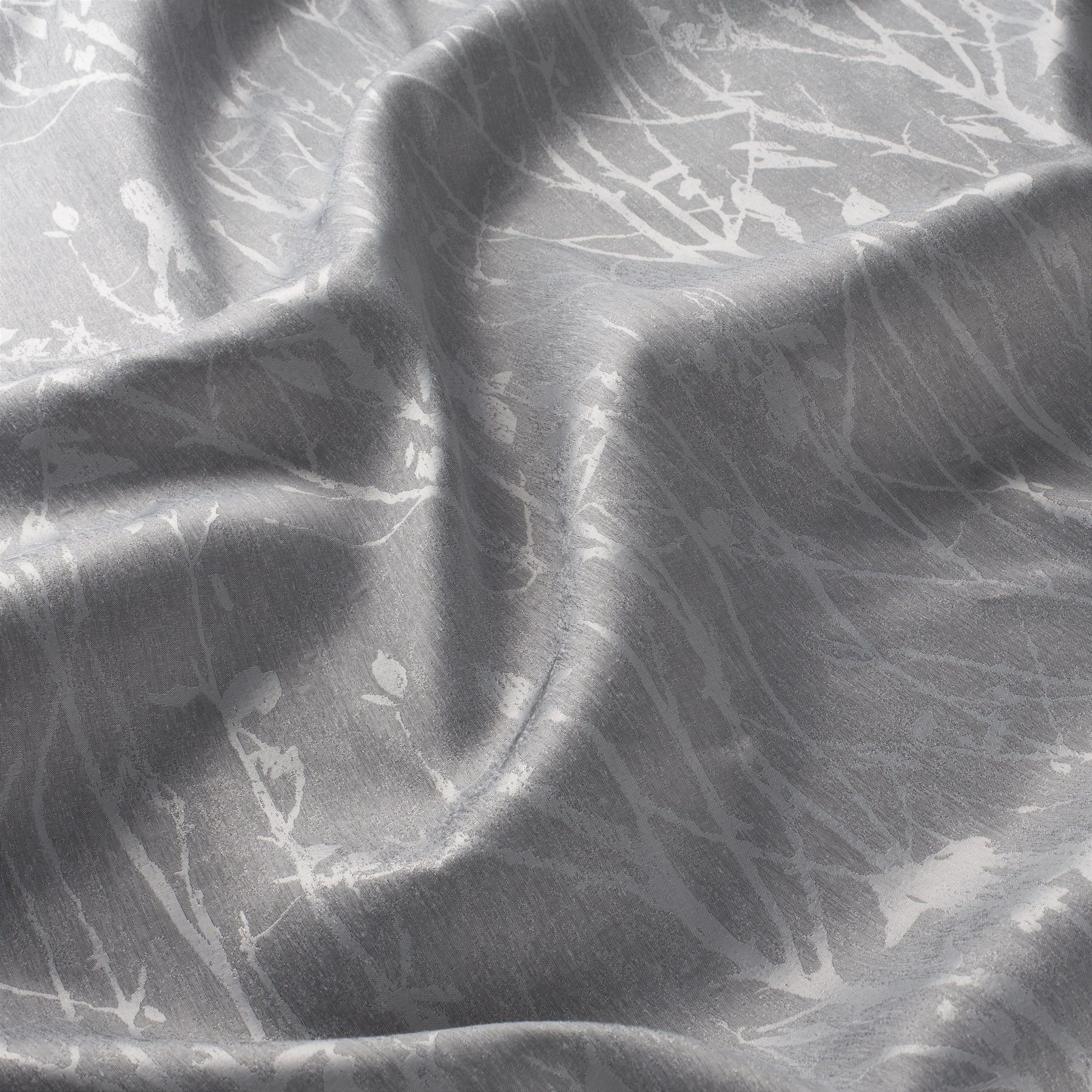 9 7926 091 Arctic Flower Jab Vorhangstoff Meterware Gemustert Grau