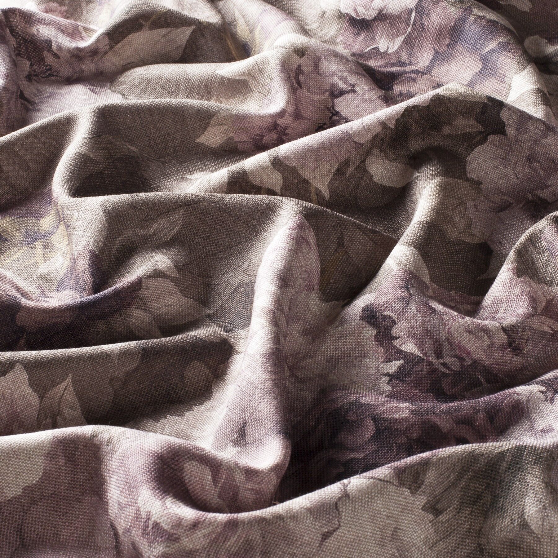 Ca1444 061 Fiore Botanico Jab Vorhangstoff Meterware Mit Blumenmuster Braun Rosa