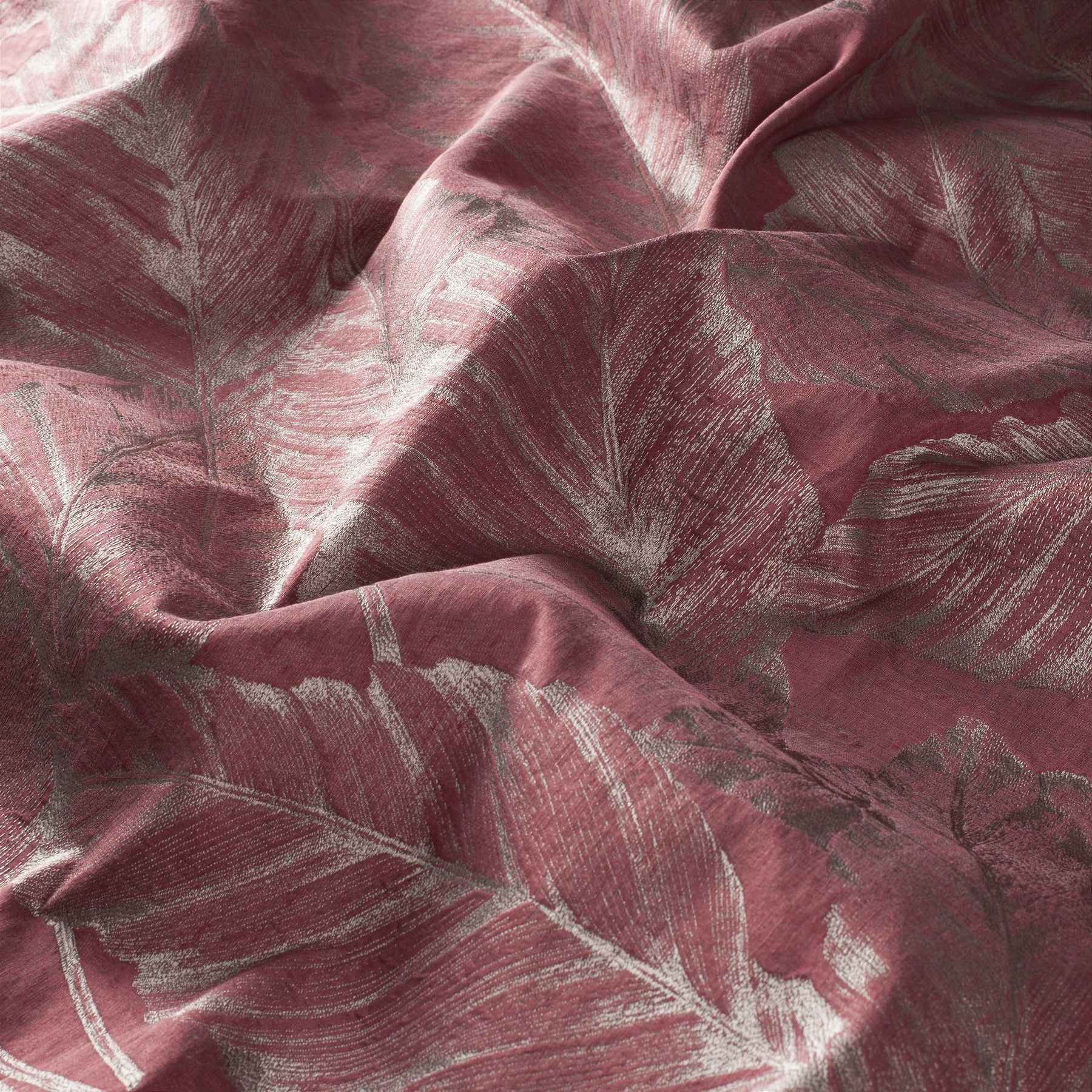 Ca1512 062 Ancient Land Jab Vorhangstoff Meterware Mit Blumenmuster Rot