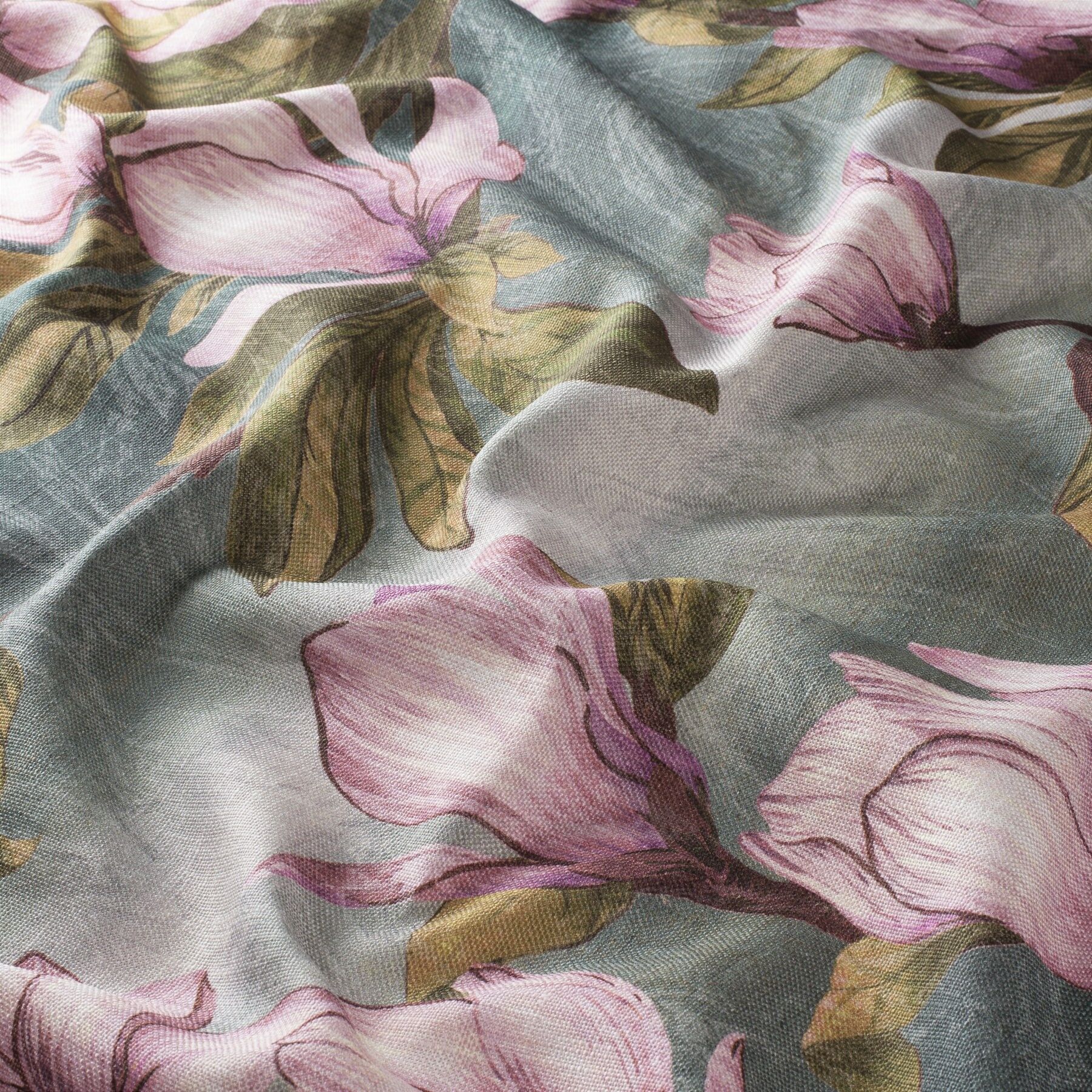 Ca1692 031 Timeless Beauty Jab Vorhangstoff Meterware Mit Blumenmuster Gruen Rosa