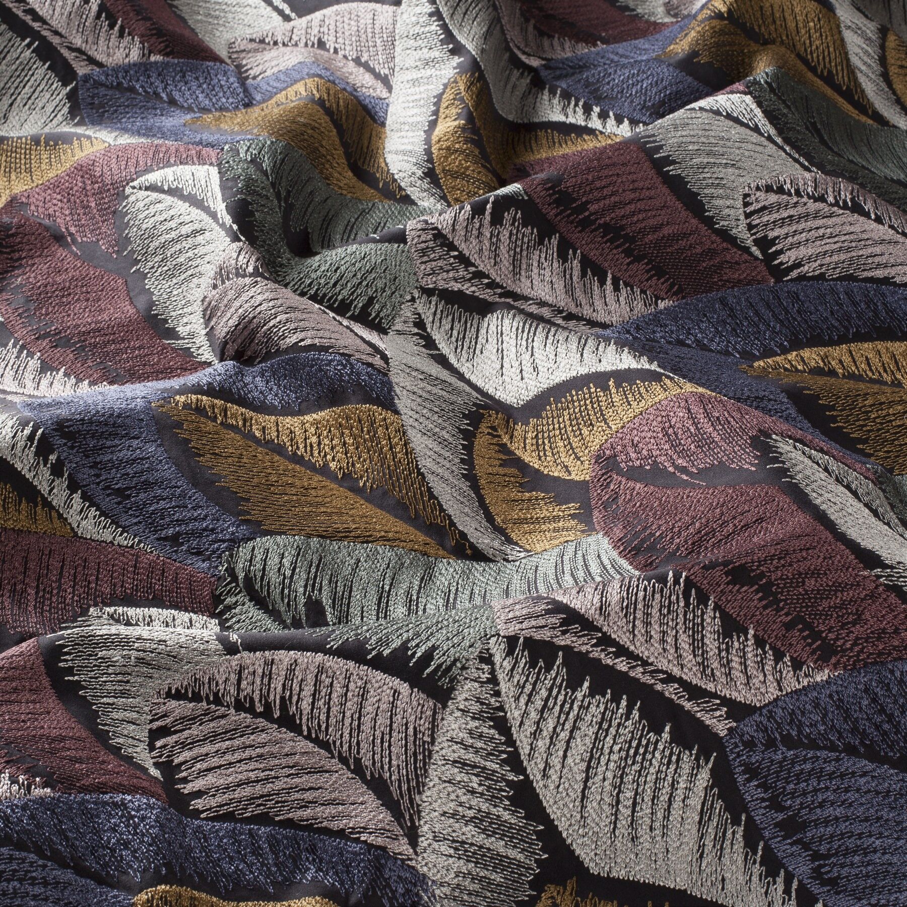 Ca1694 050 Magic Moments Jab Vorhangstoff Meterware Gemustert Blau Gelb Rot