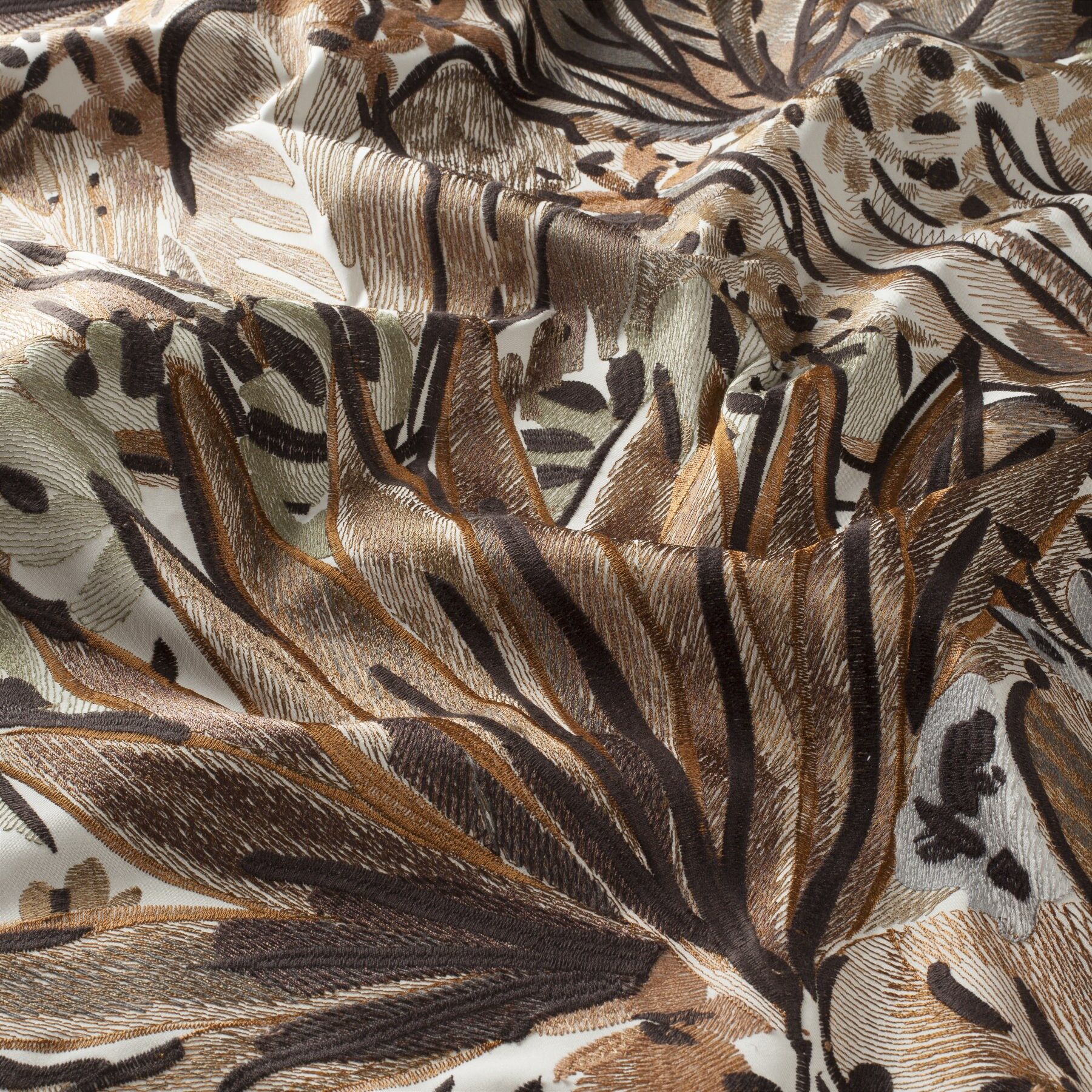 Ca1737 020 Palm Bay Jab Vorhangstoff Meterware Mit Blumenmuster Braun Beige Ca1737 020 Palm Bay Jab Vorhangstoff Meterware Mit Blumenmuster Braun Beige