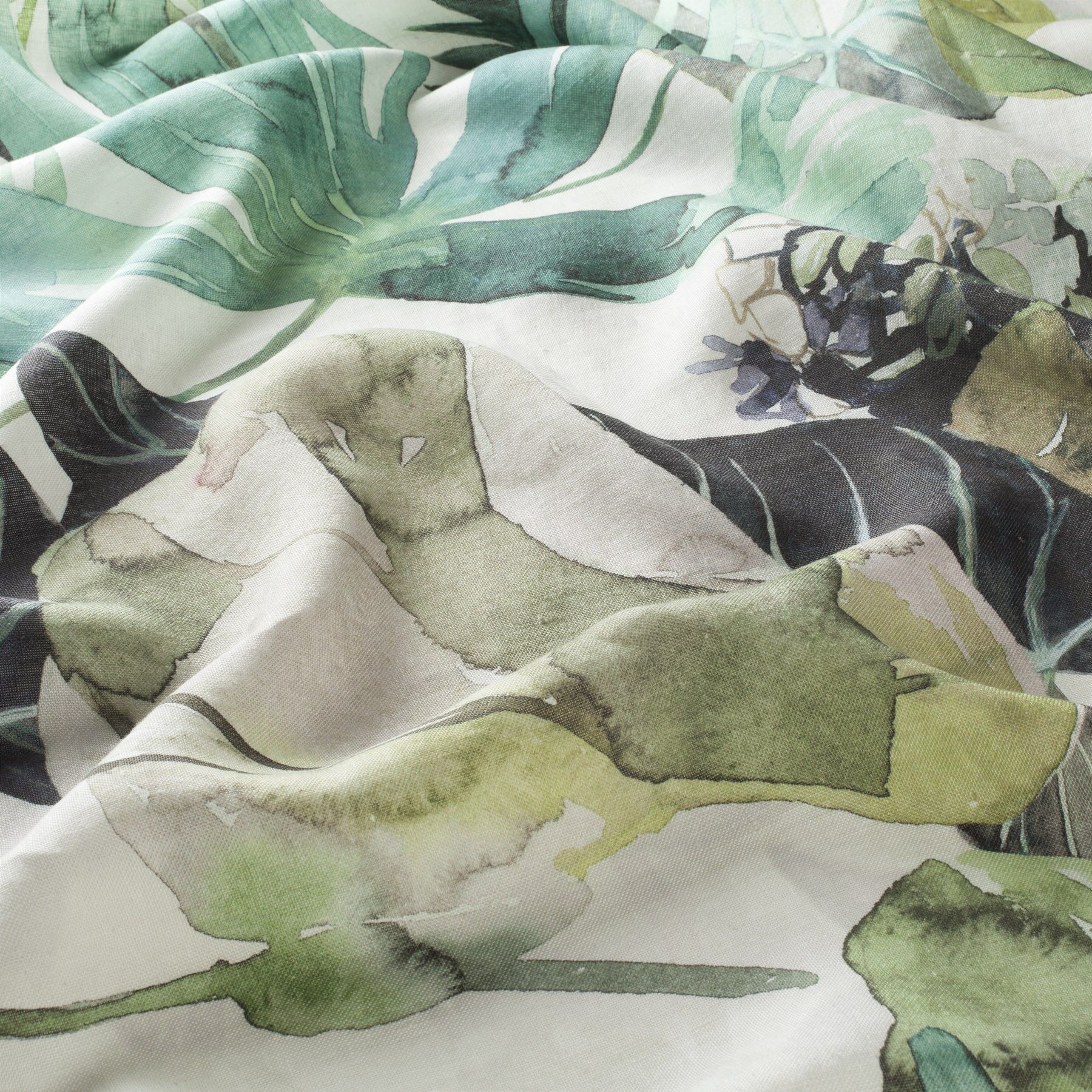 Ch3153 091 Heavens Garden Jab Vorhangstoff Meterware Mit Blumenmuster Gruen