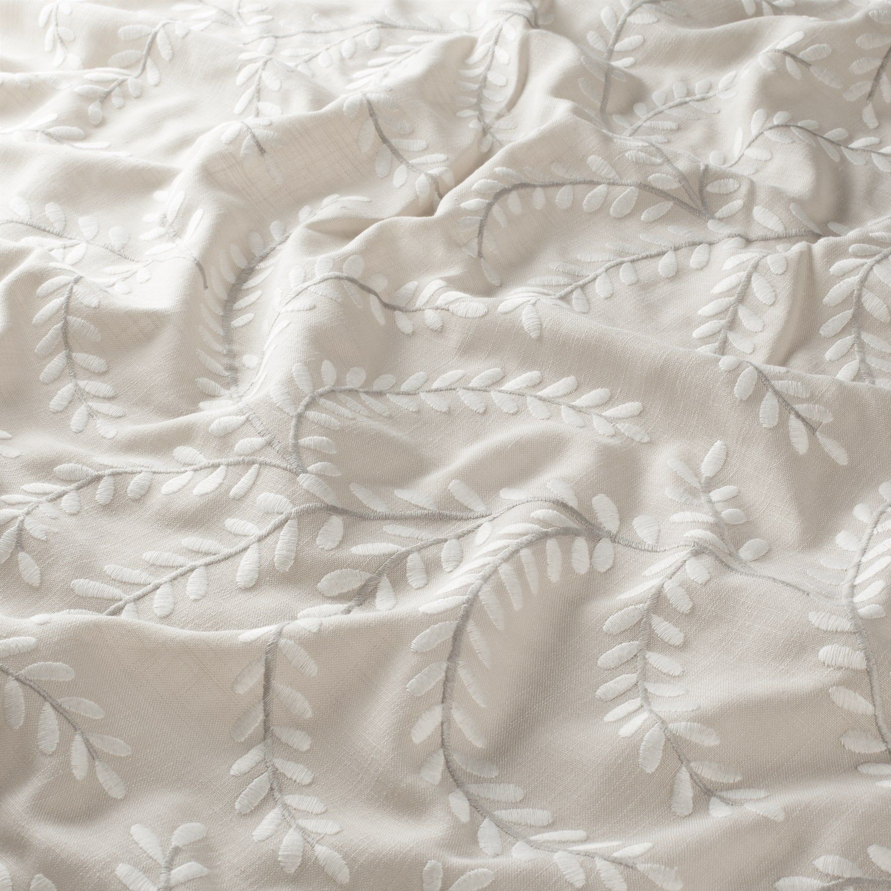 Gs1002 072 Jolie Jab Vorhangstoff Meterware Gemustert Beige Weiss