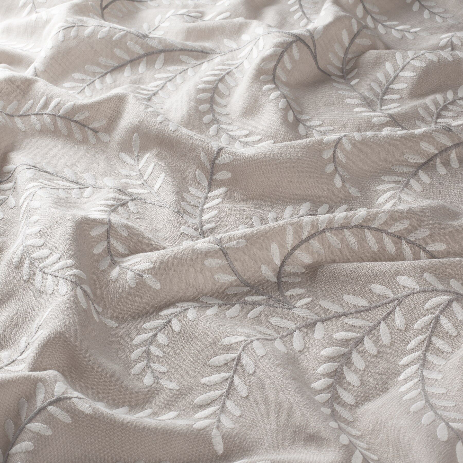 Gs1002 092 Jolie Jab Vorhangstoff Meterware Gemustert Beige Weiss