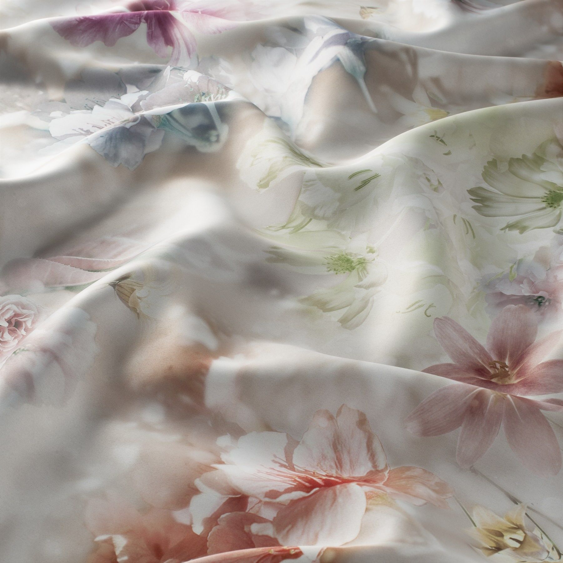 Gs8001 070 Paradise Fr Dimout Jab Vorhangstoff Meterware Mit Blumenmuster Beige